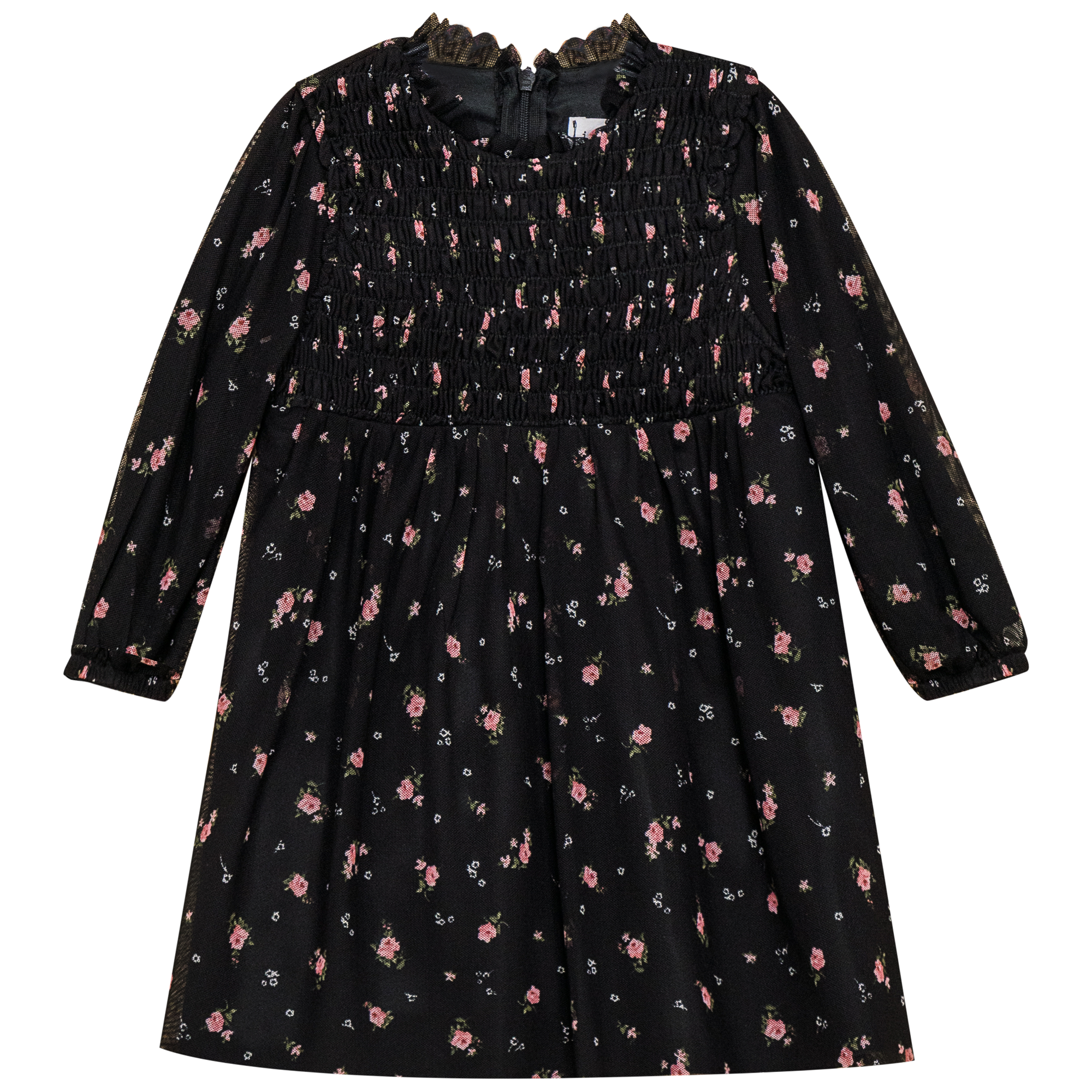 Floral Pirnted Dress in Black Floral by Imagine