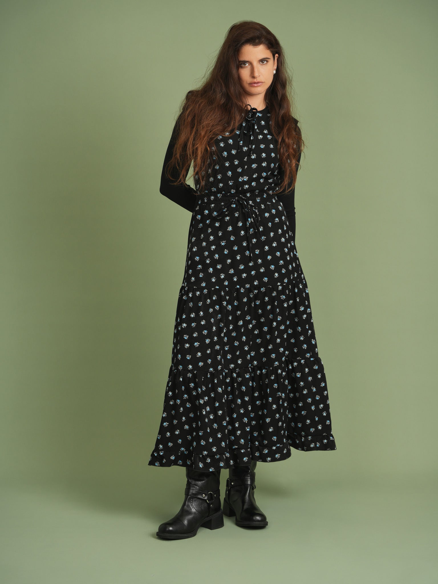 Printed Woven Jumper in by Noni