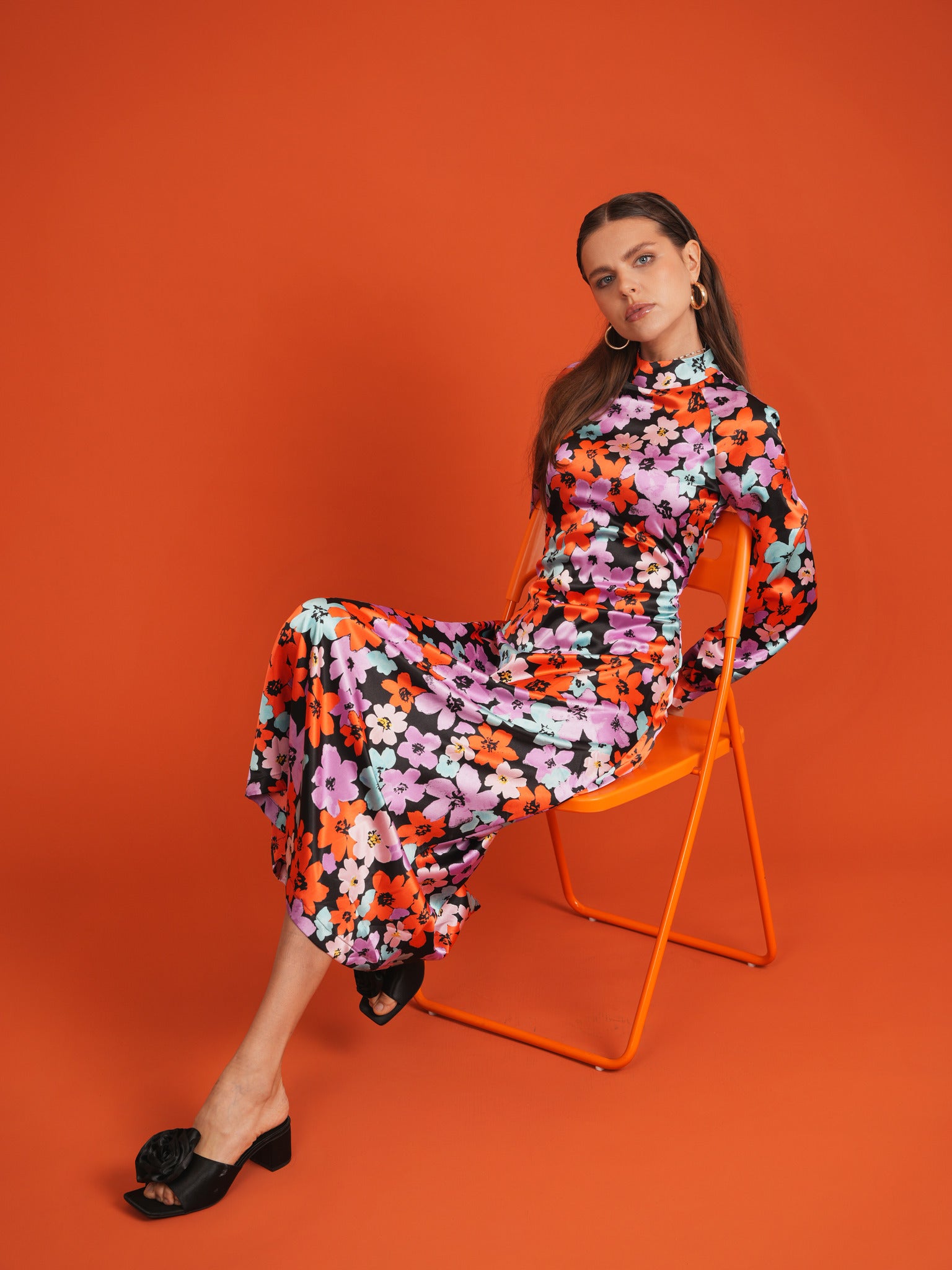 Multi Floral Woven Dress in by Noni