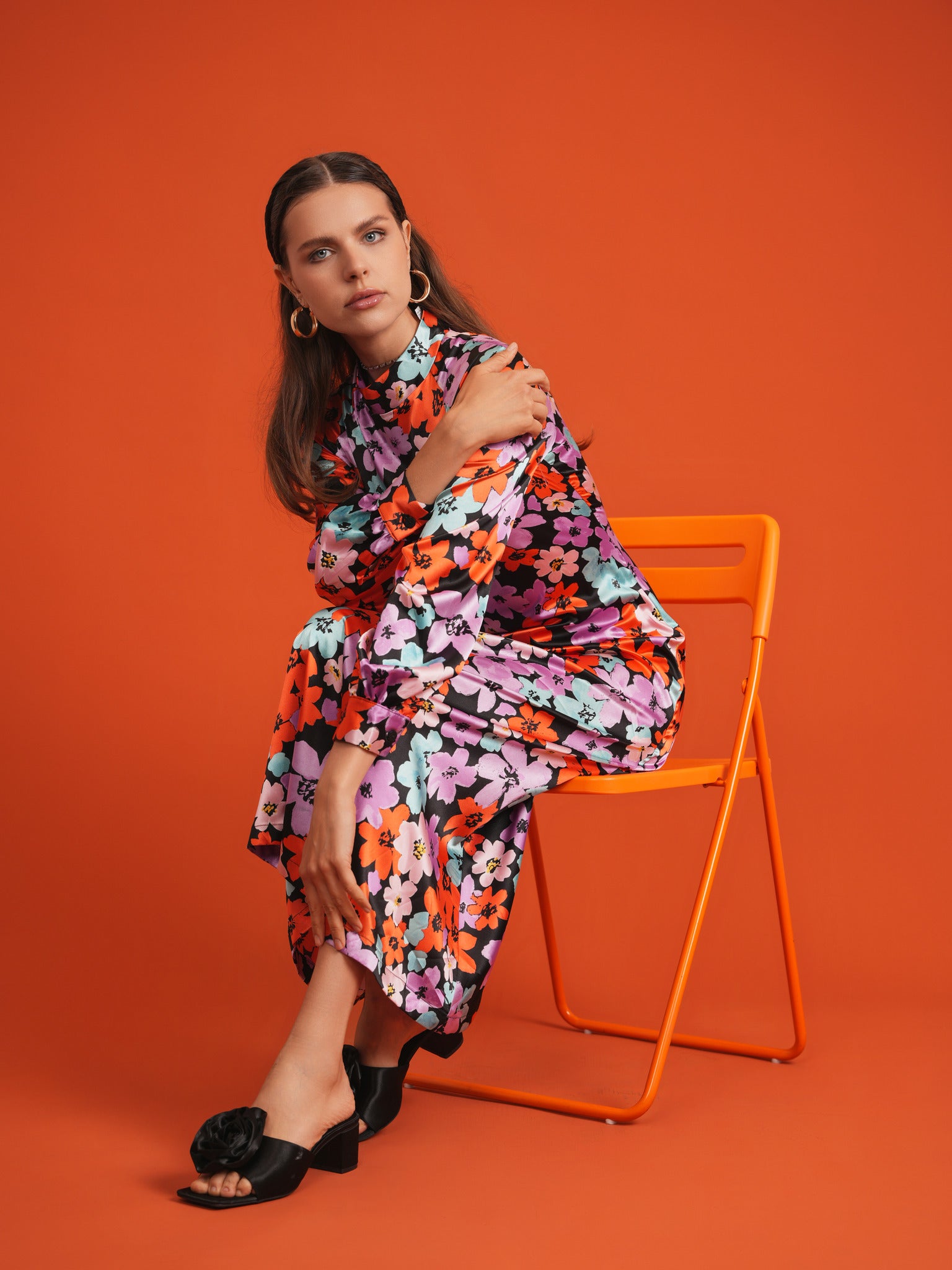 Multi Floral Woven Dress in by Noni