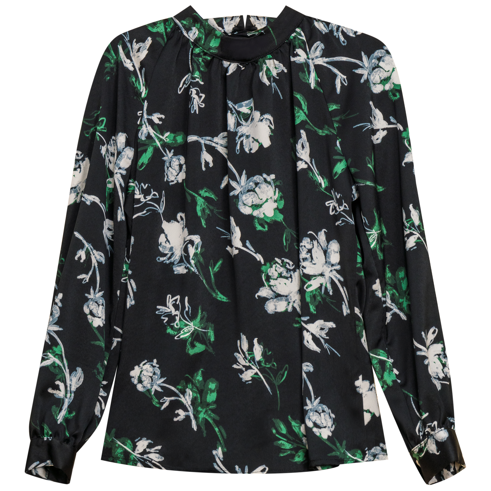 Button Down Top in GREEN FLORAL by Noni