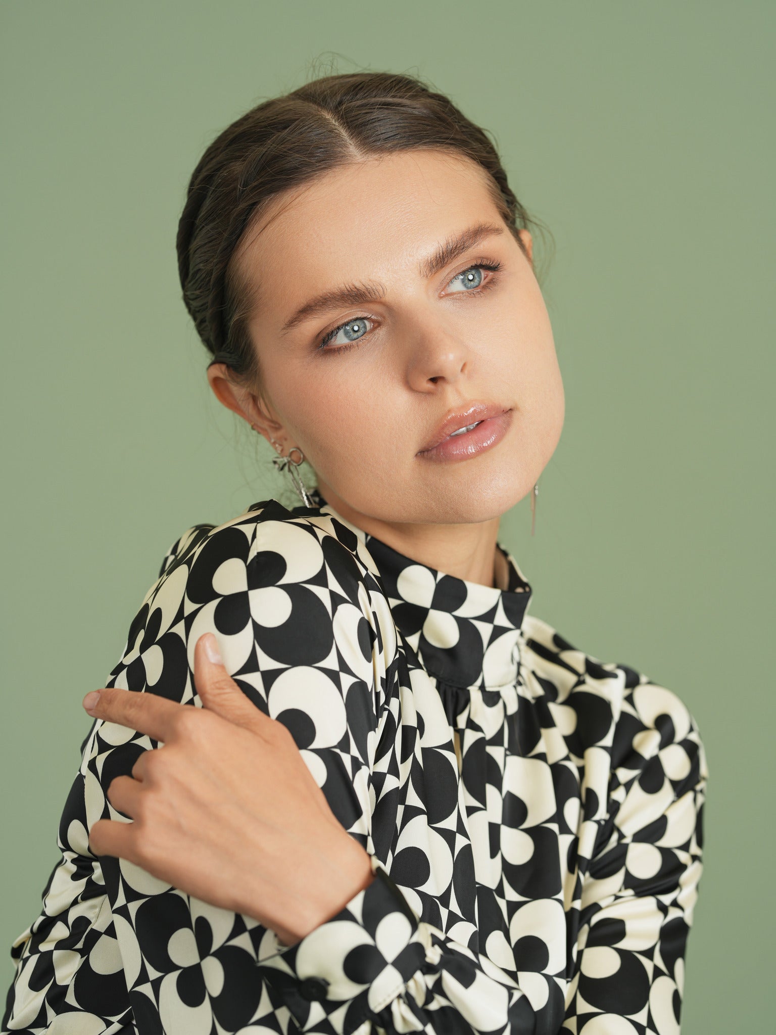 Button Down Top in by Noni