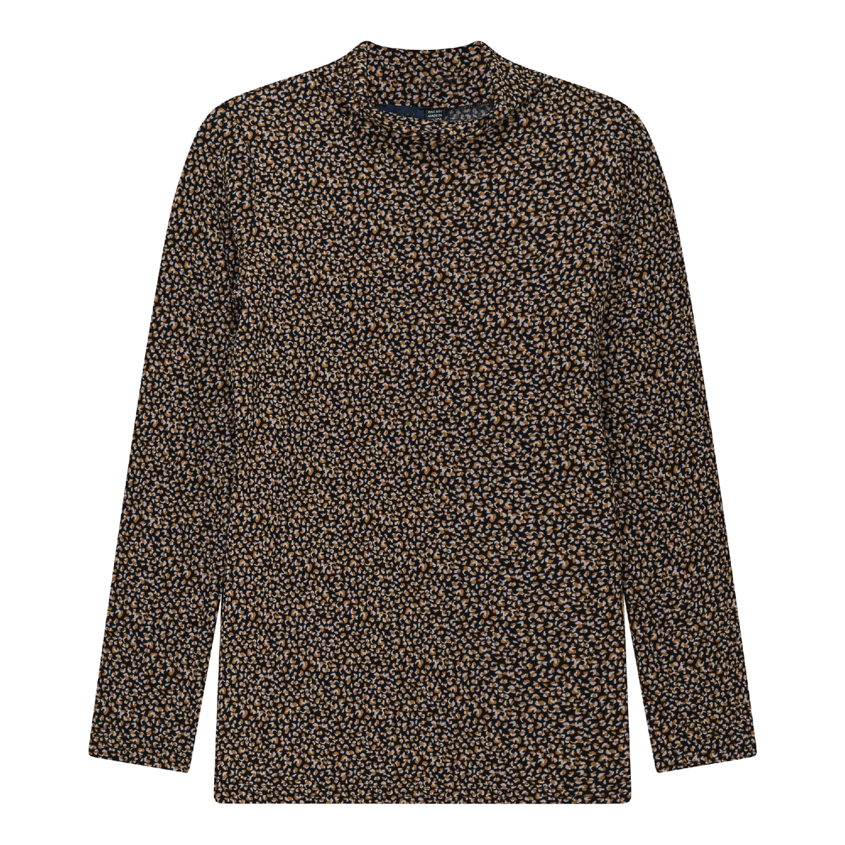 Floral Mock Neck Top in Cognac by Noni