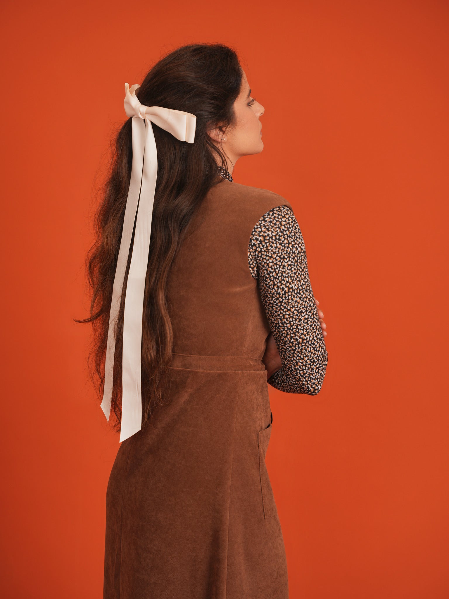 Suede Jumper with Pockets in Black by Noni