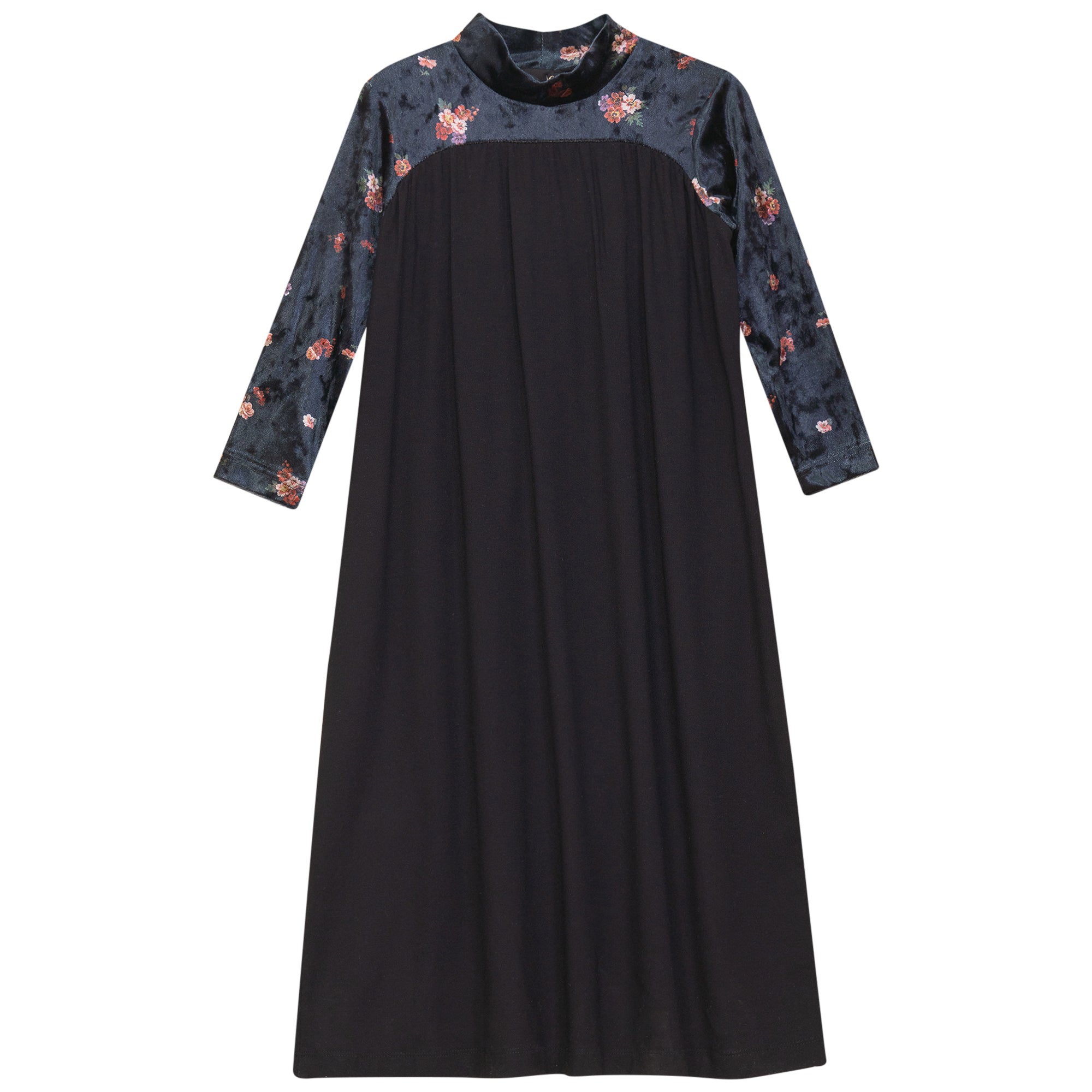 Mock Neck Floral Dress in Black Floral by Seal
