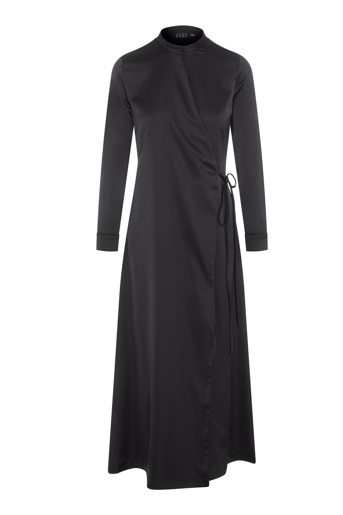 Silk Wrap Dress in Black by Blue Moon