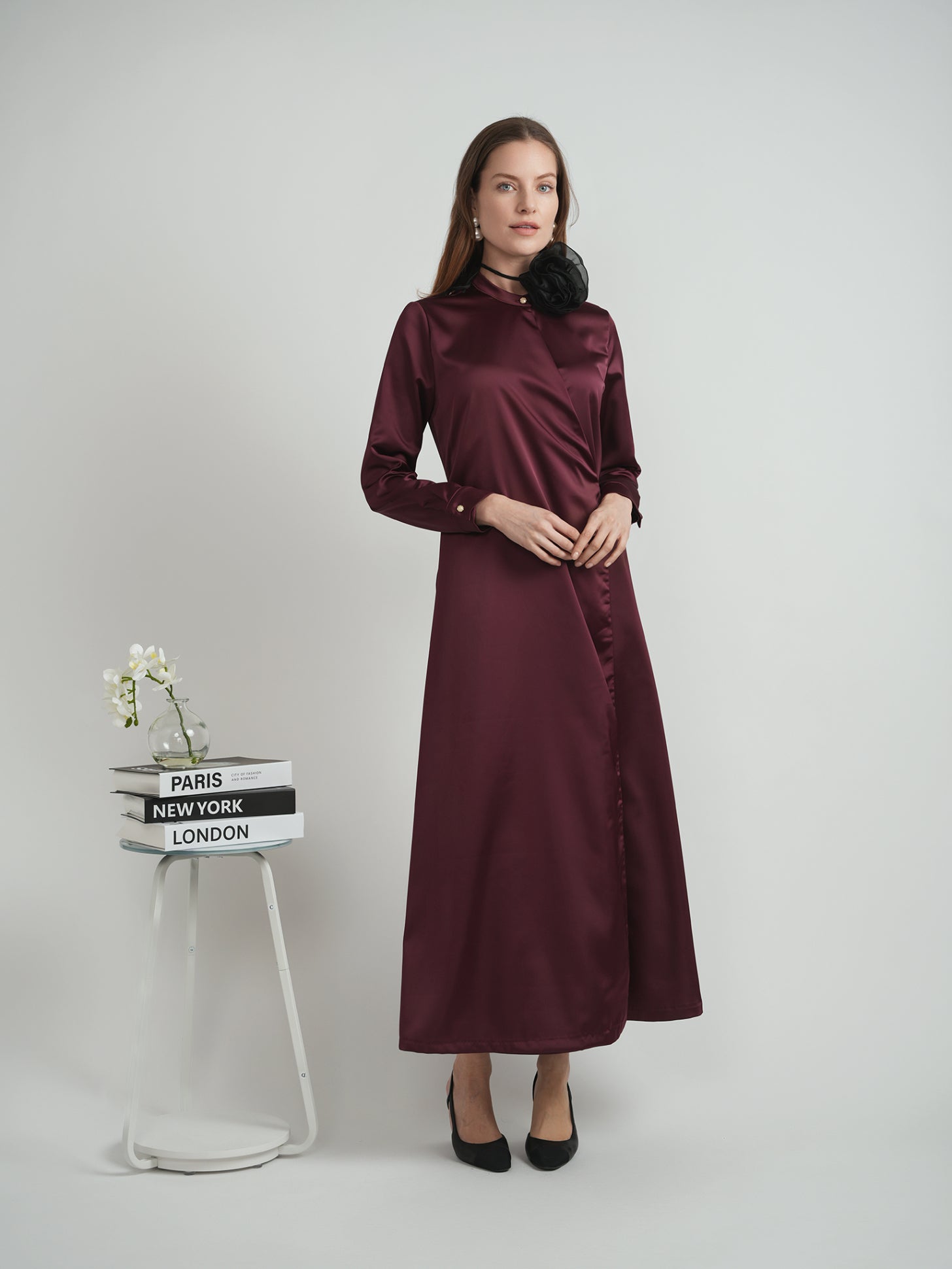 Silk Wrap Dress in by Blue Moon