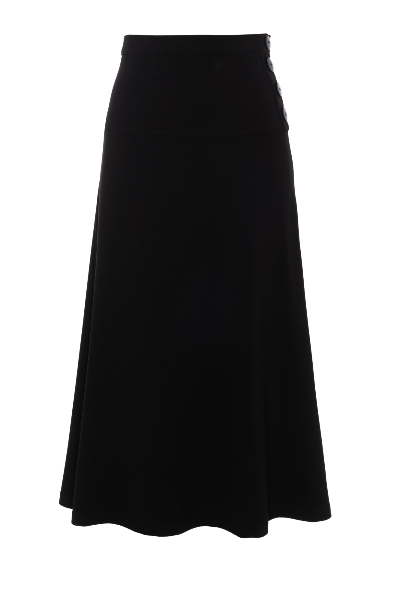 Side Button Midi Skirt in by Blue Moon