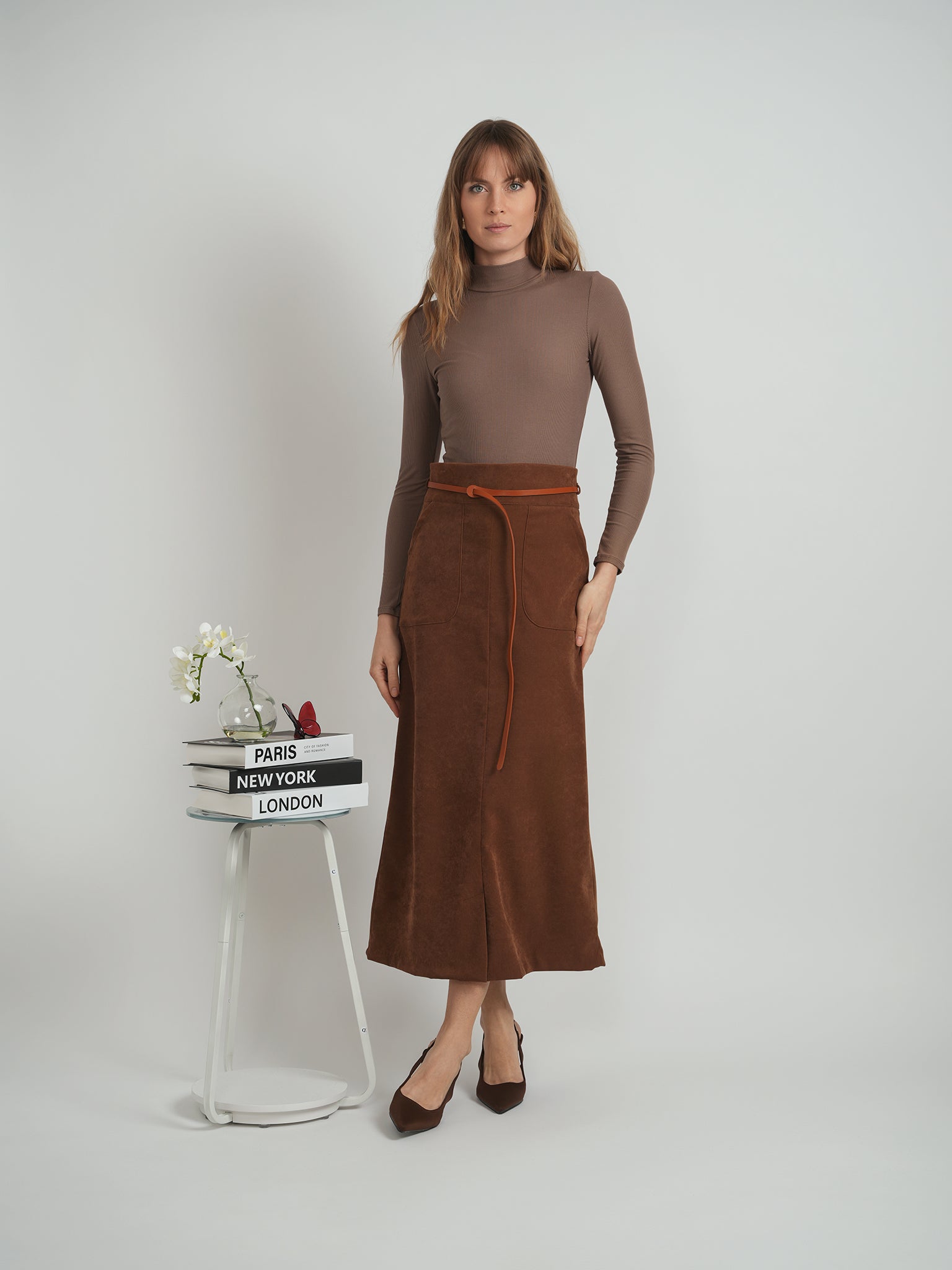 Belted Pocket Skirt in by Maxmrkt