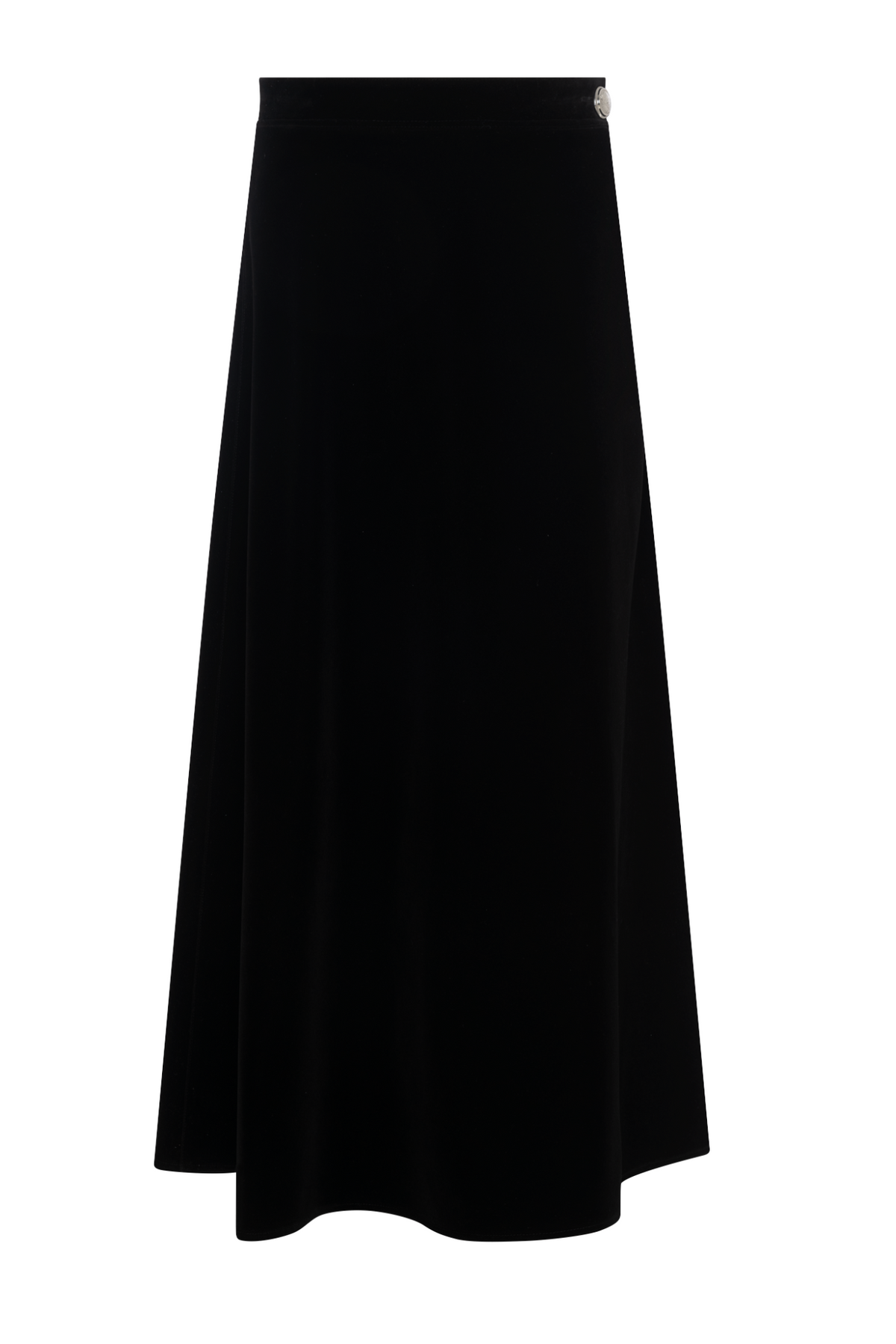 Side Button Paneled Skirt in Black by NYC Factory