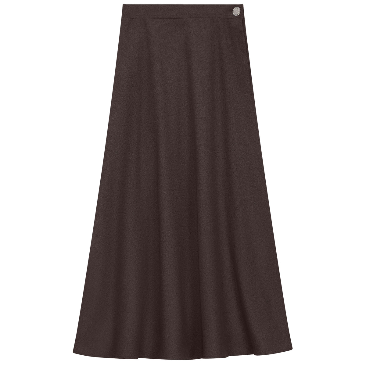 Side Button Paneled Skirt in Ash by NYC Factory