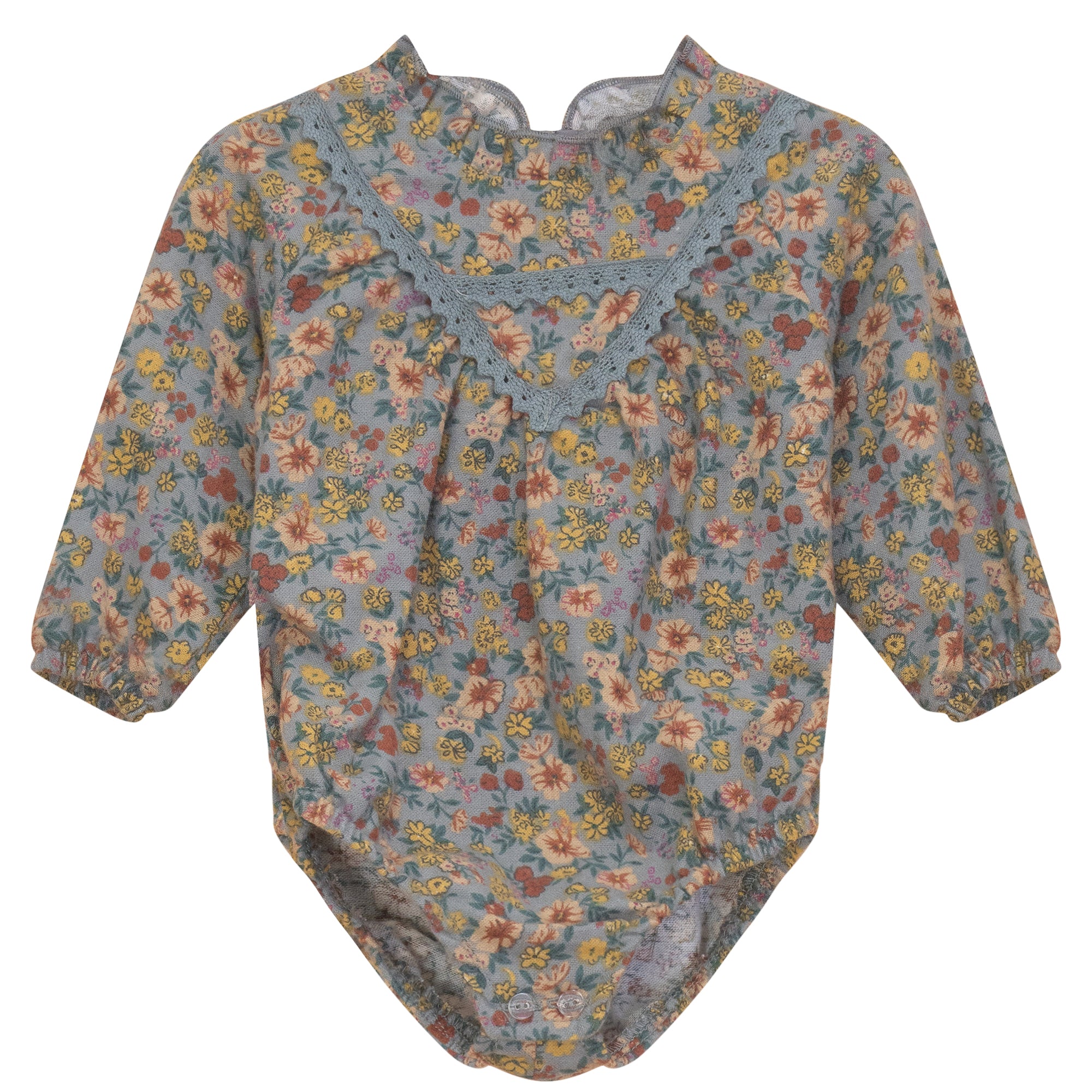 Floral Print Woven Bubble in Blue Floral by Clô