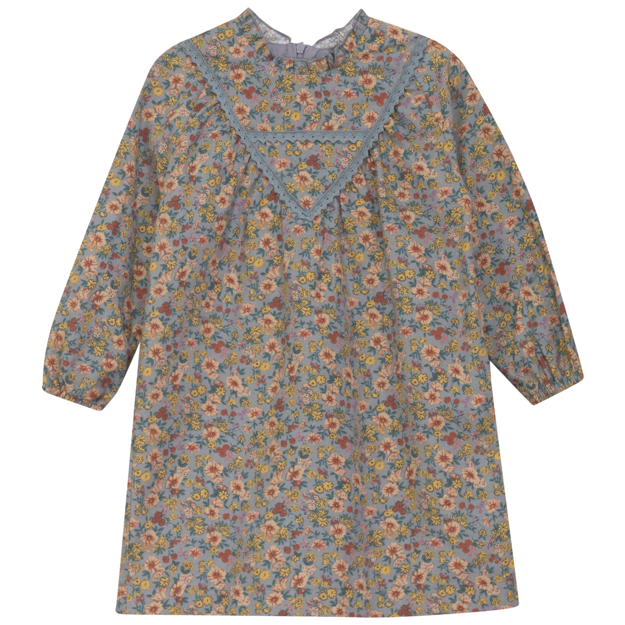 Floral Print Woven Dress in Blue Floral by Clô