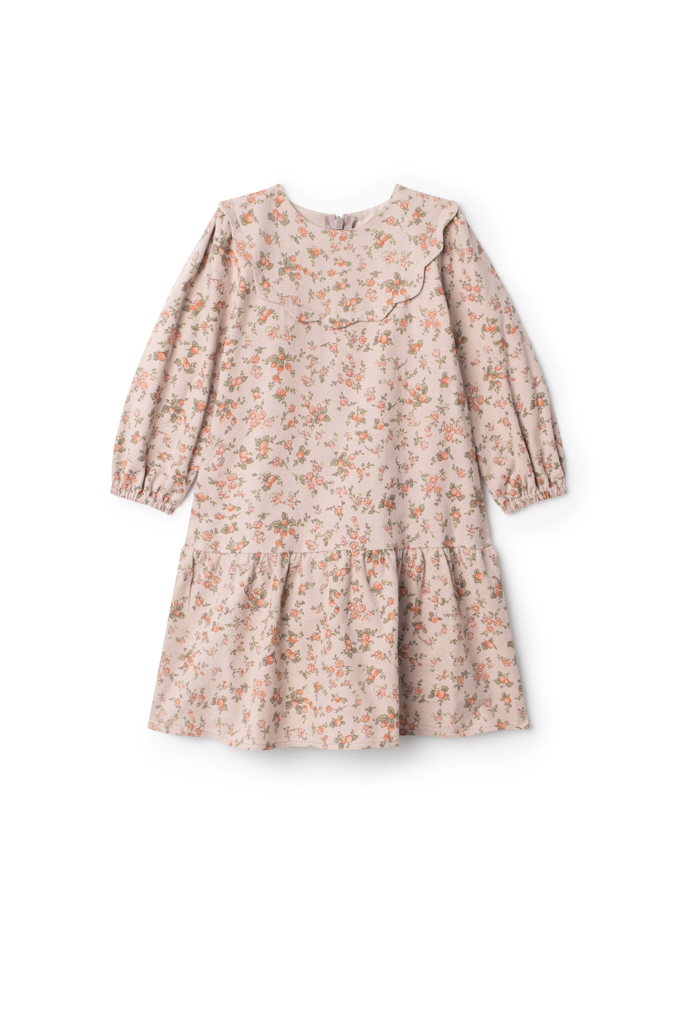 Floral Print Woven Dress in BEIGE FLORAL by Posie & Pistachio