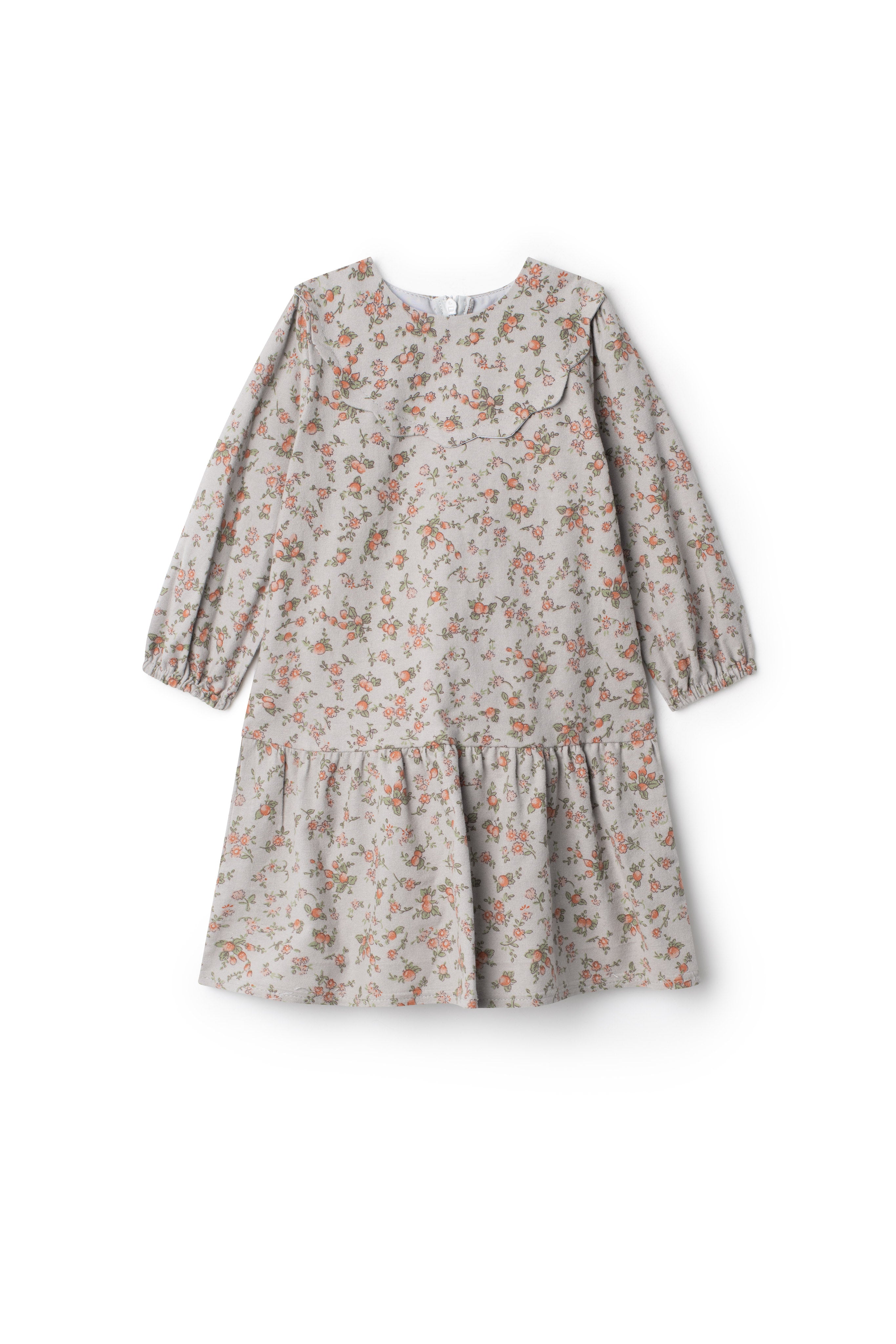 Floral Print Woven Dress in Grey Floral by Posie & Pistachio