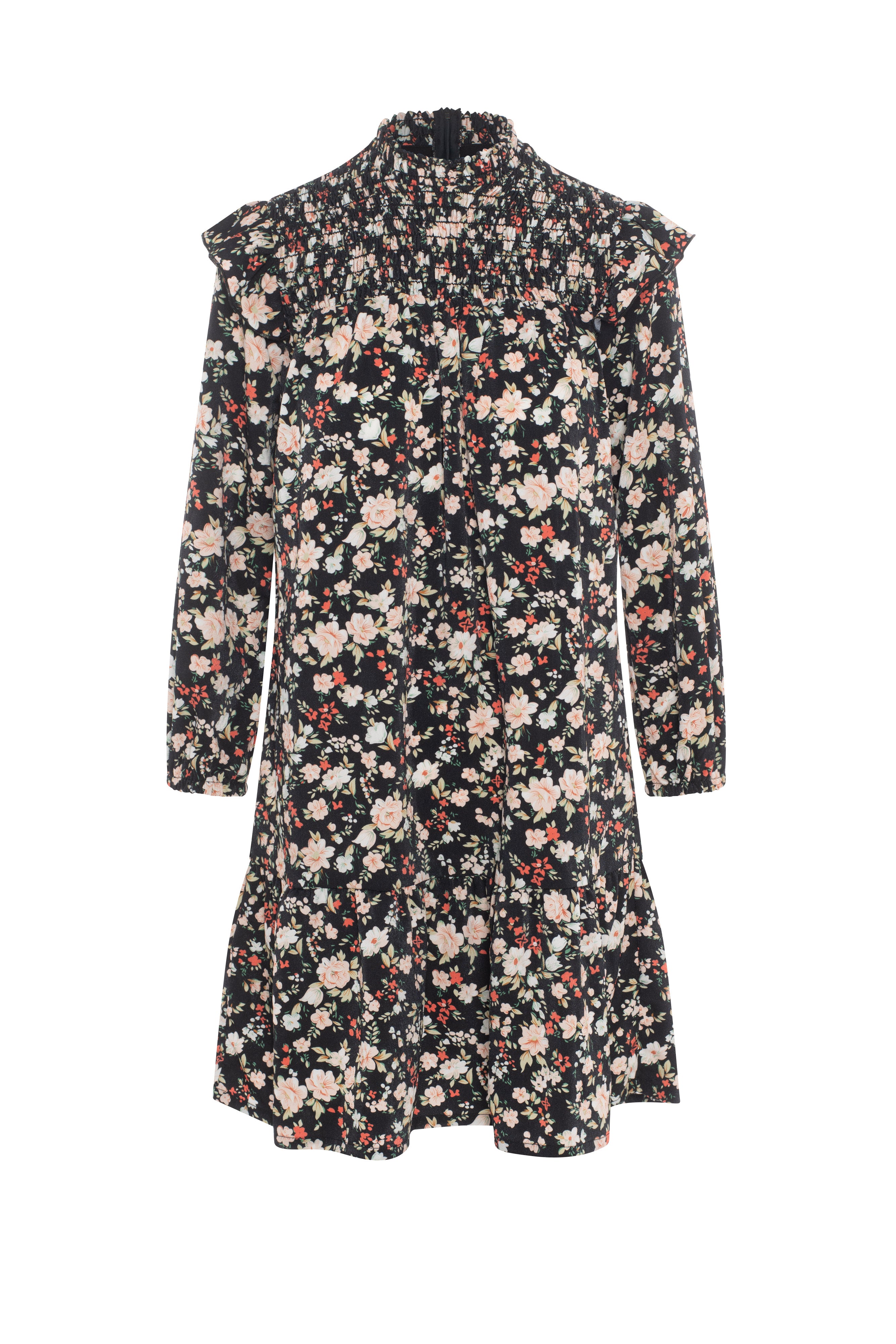 Floral Smocked Neck Dress in by Imagine