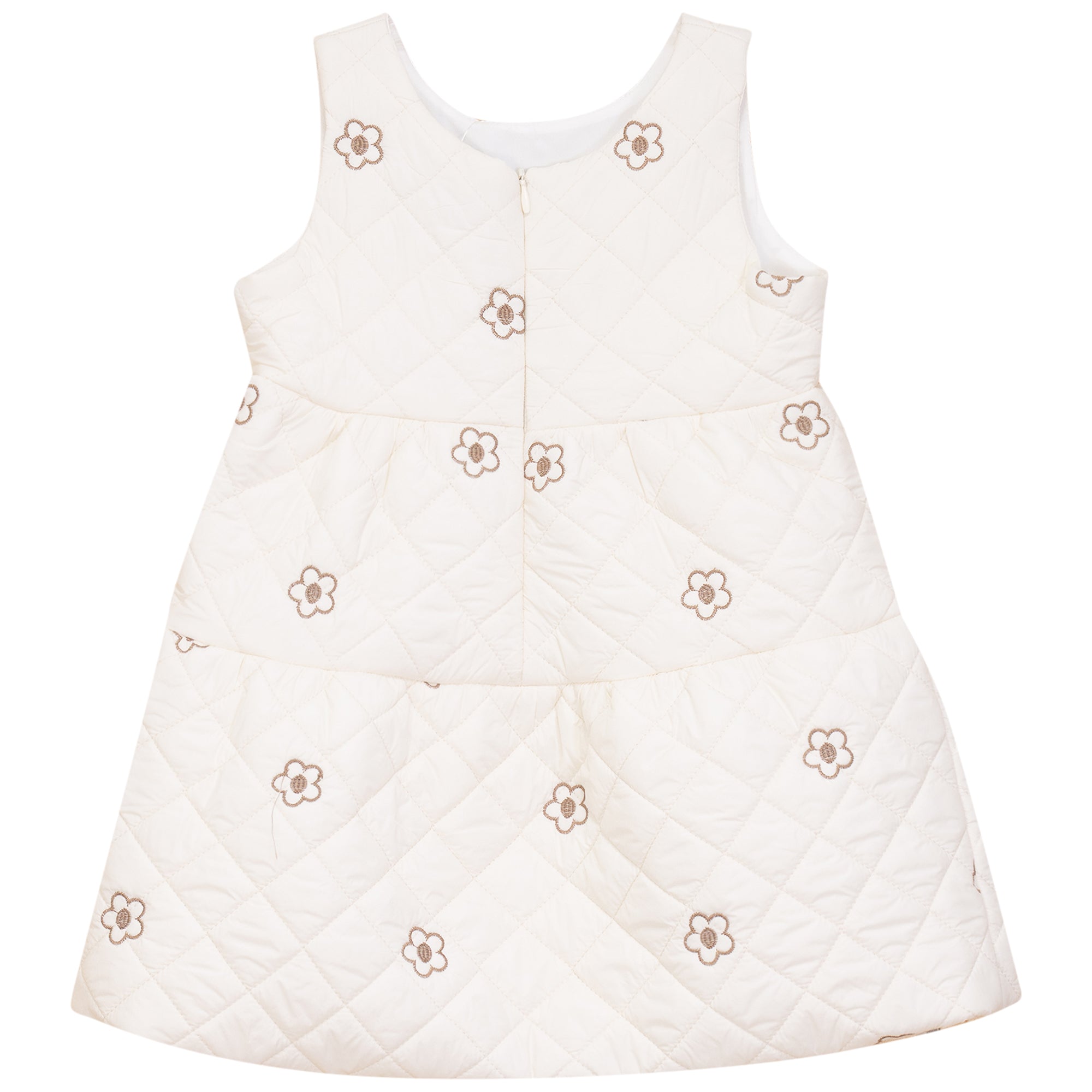 Quilted Printed Jumper in Cream by Space Grey