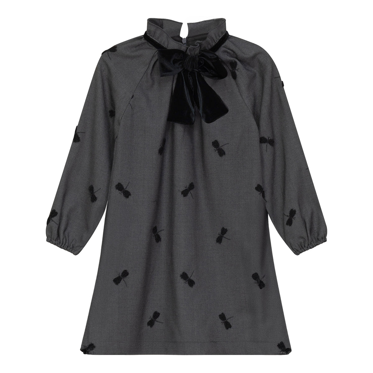 Firefly Applique Dress in Grey by Jolie Capri