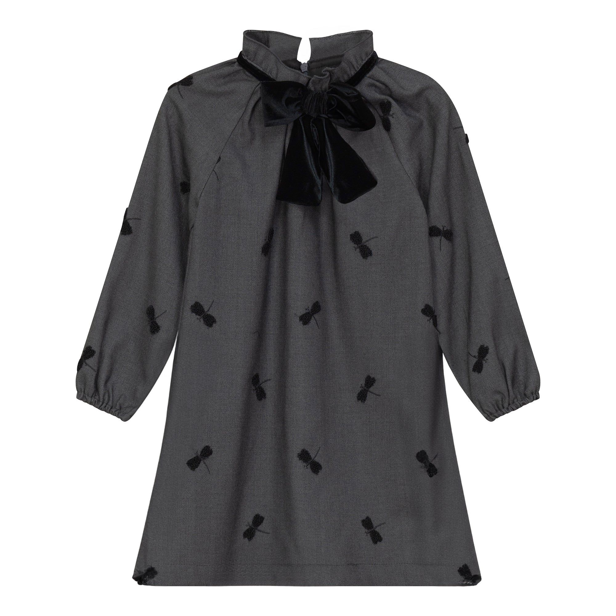 Firefly Applique Dress in Grey by Jolie Capri