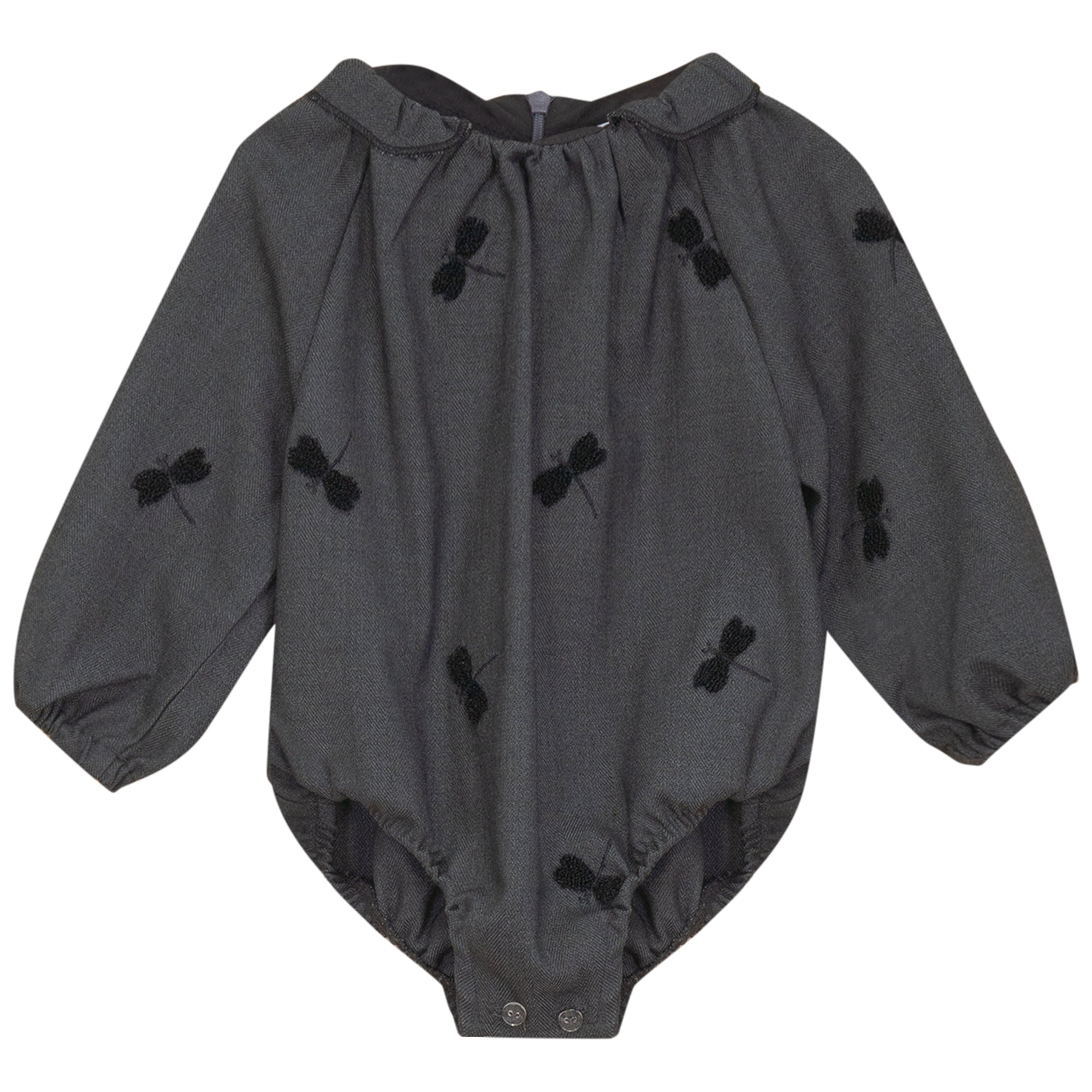 Cherry Applique Bubble in Grey by Jolie Capri