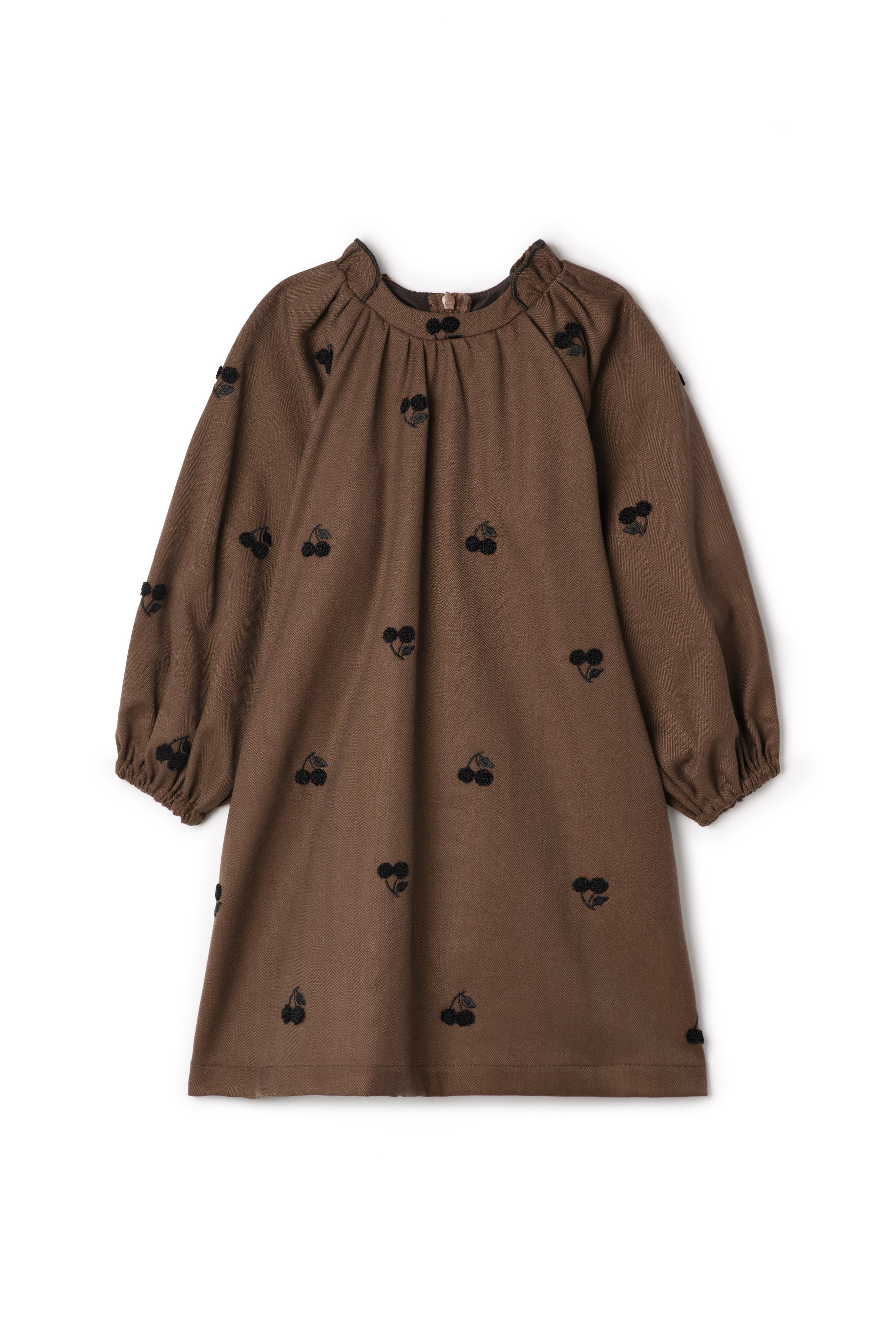 Cherry Applique Dress in Brown Cherry by Jolie Capri