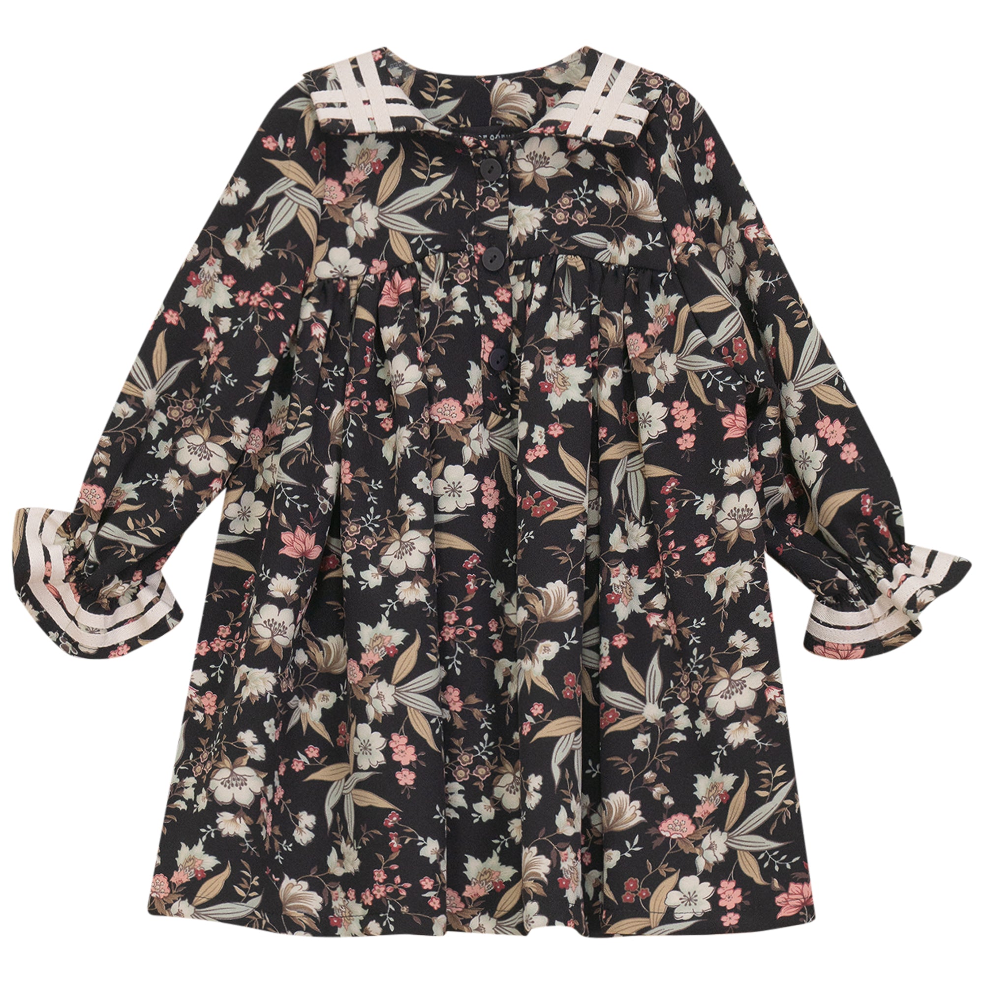 Multi Print Dress in Black Floral by Space Grey