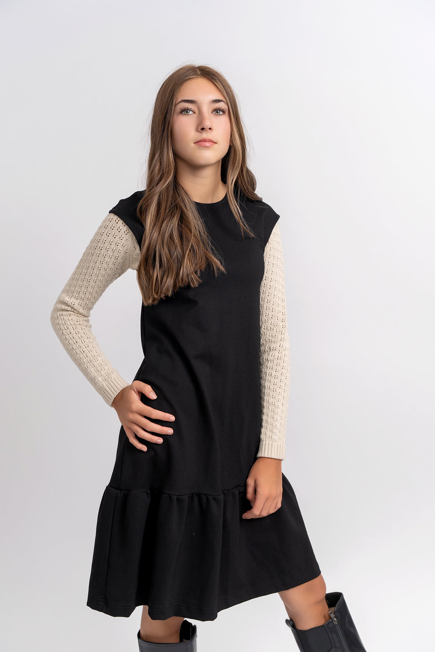 Solid Ruffle Jumper in by Imagine