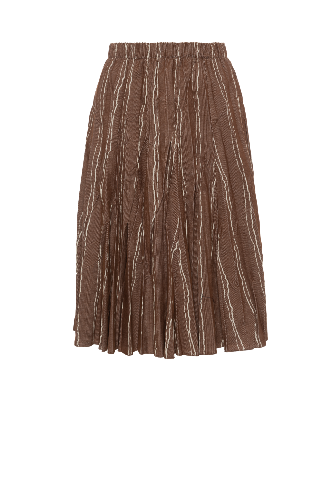 Sunburst Pleated Skirt in Beige by Noni