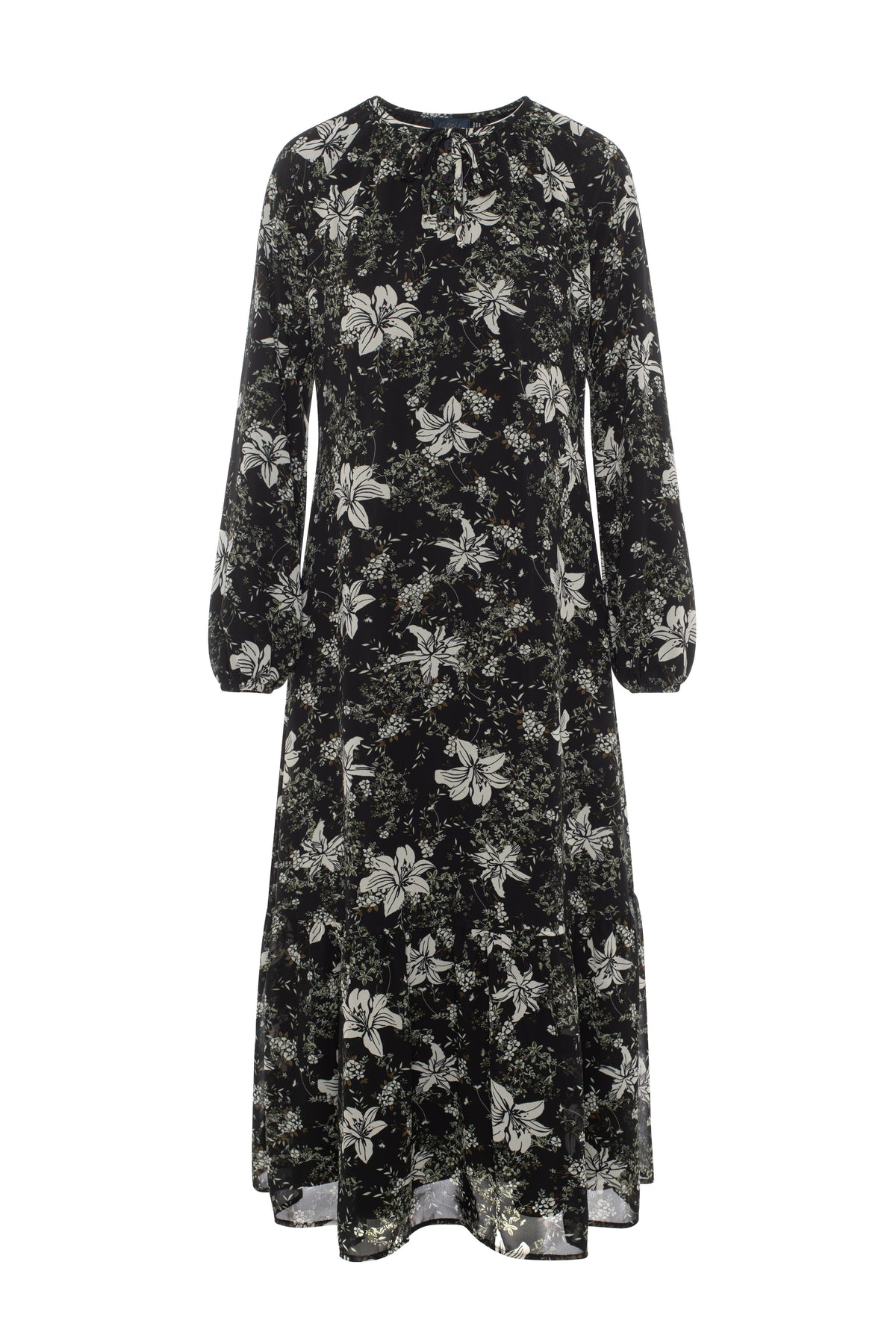 Bubble Sleeve Dress in Black by Noni