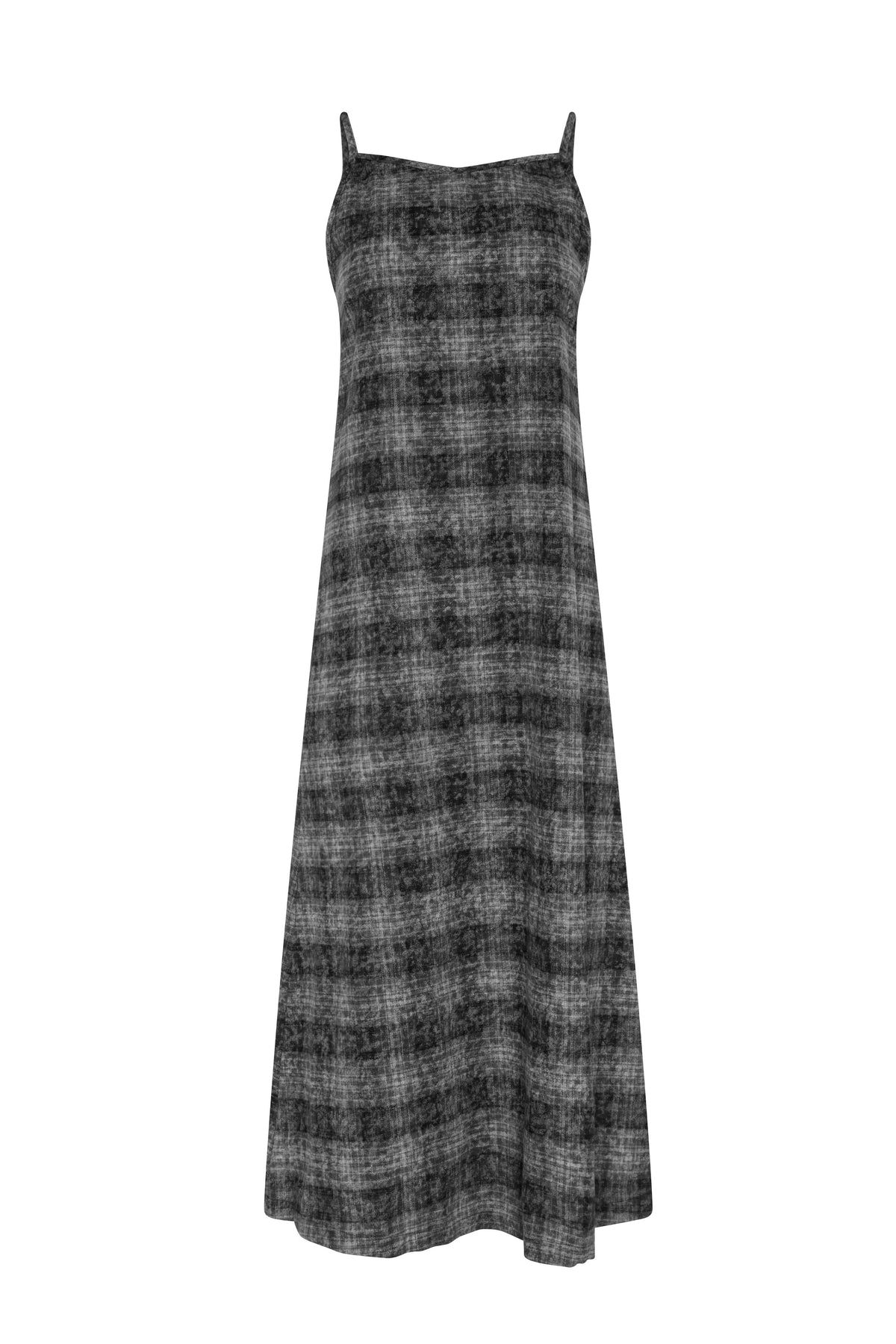 Shoulder Strap Jumper in BROWN PLAID by Noni