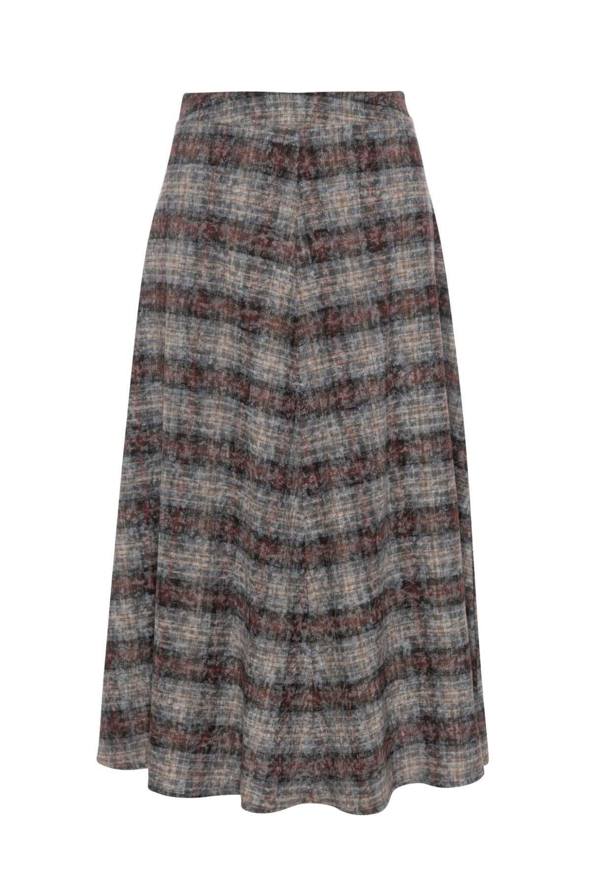 Monochrome Plaid Skirt in BROWN PLAID by Noni