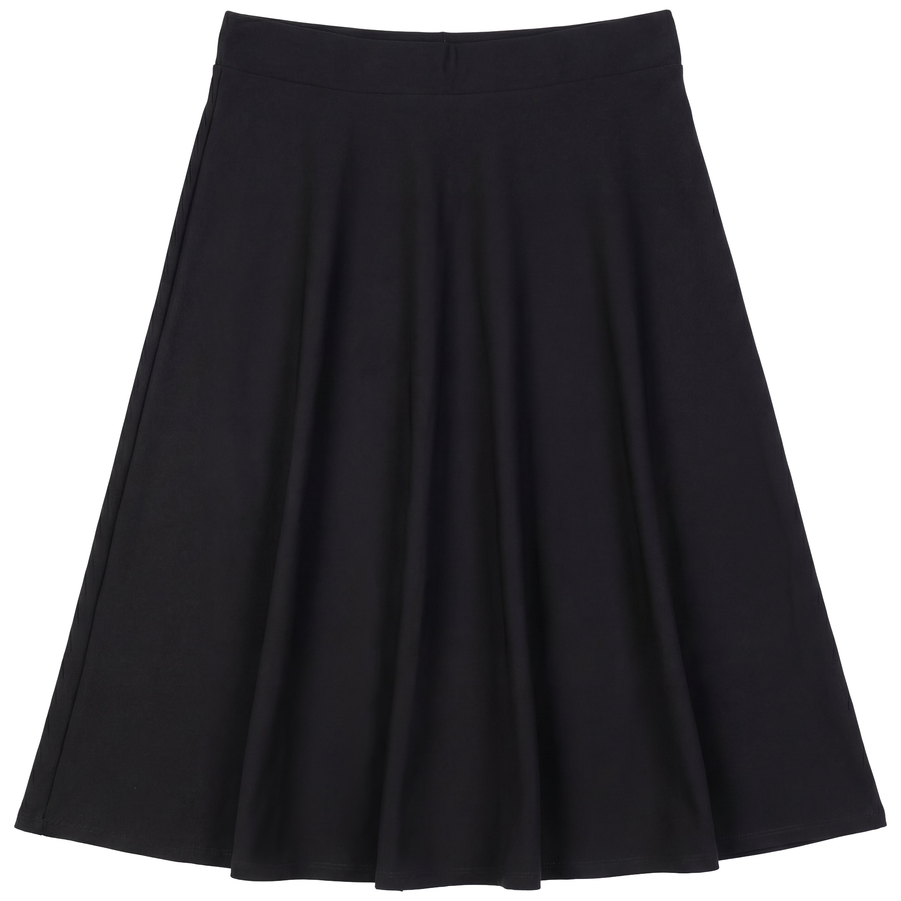Ladies Flared Skirt - 27" in Black by ELLE COUTURE