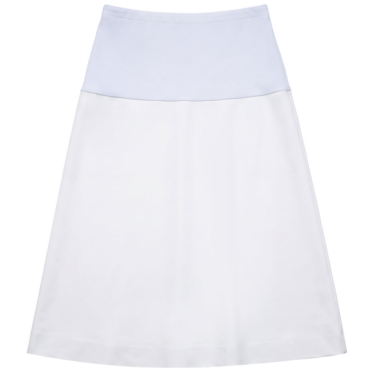 Ladies Skirt With Big Waistband MATERNITY PONTE in White by Touche Éclat