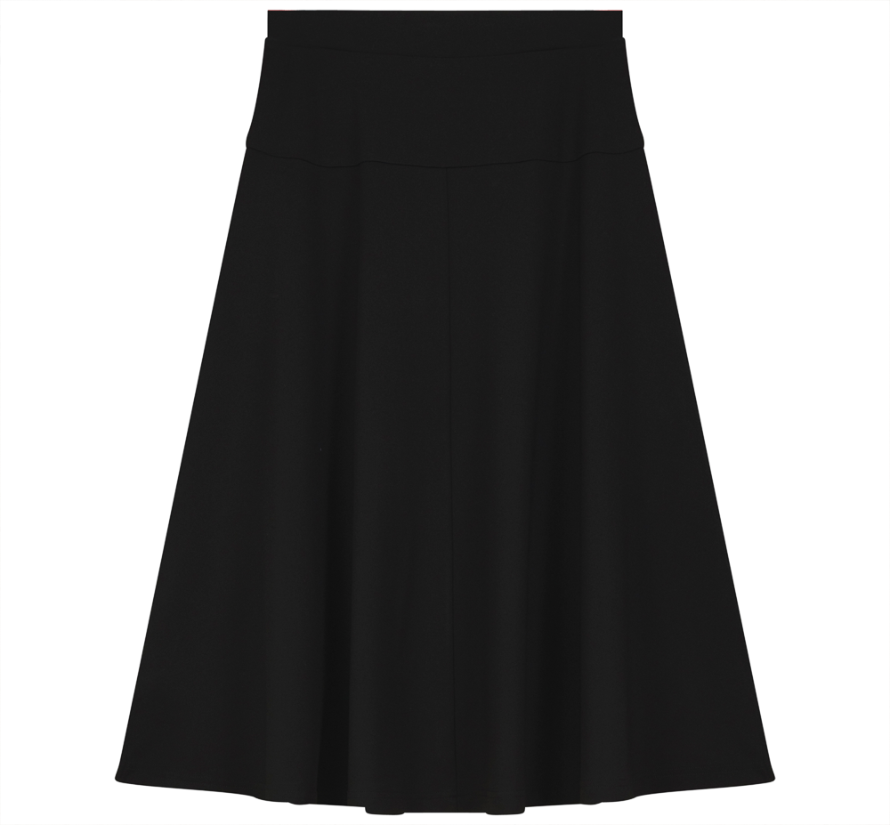 A-Line Basic Skirt in Black by Diciannove
