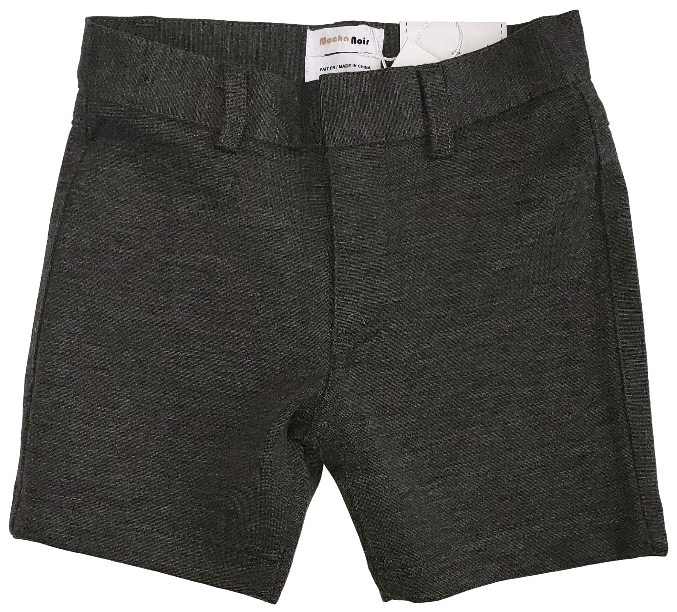 Stretch Short Skinny Pants in Medium Grey Mix by Mocha Noir