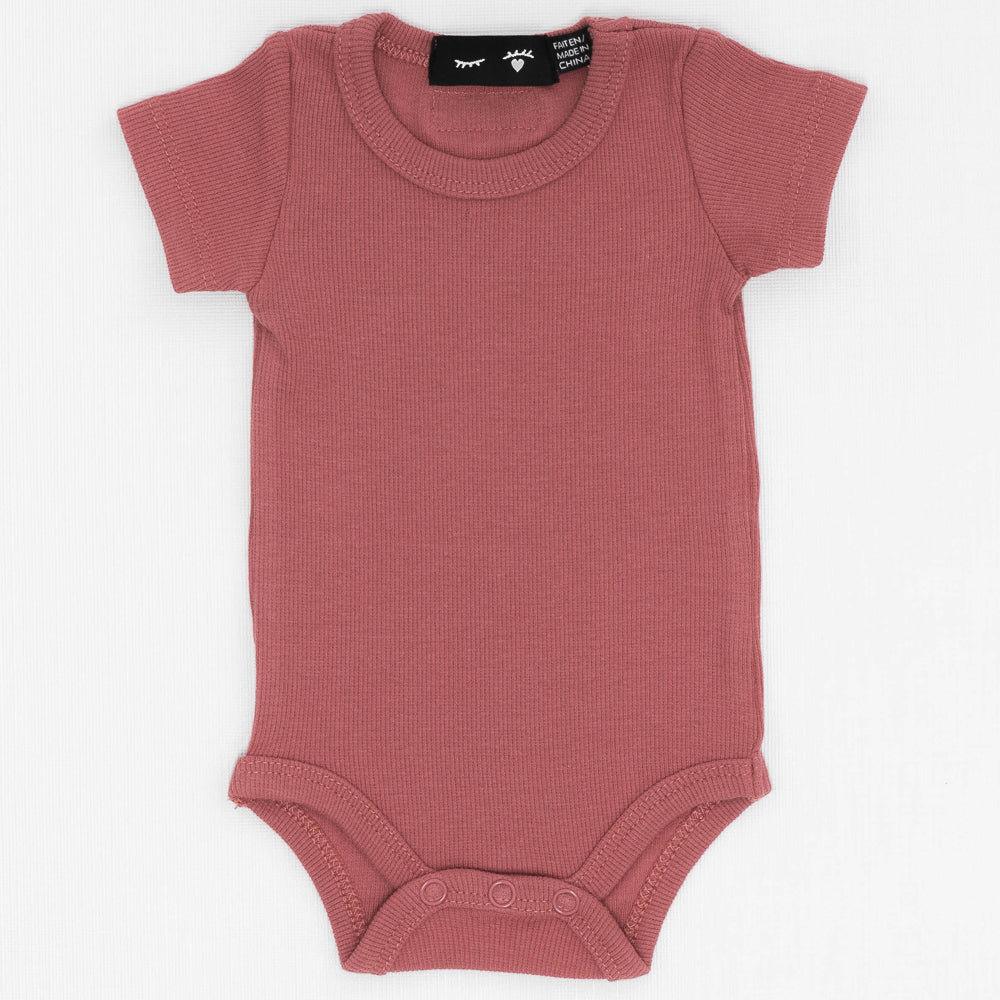 Soft Rib Baby Onesie Terracotta Baby Overall by {{ product_vemdor}}