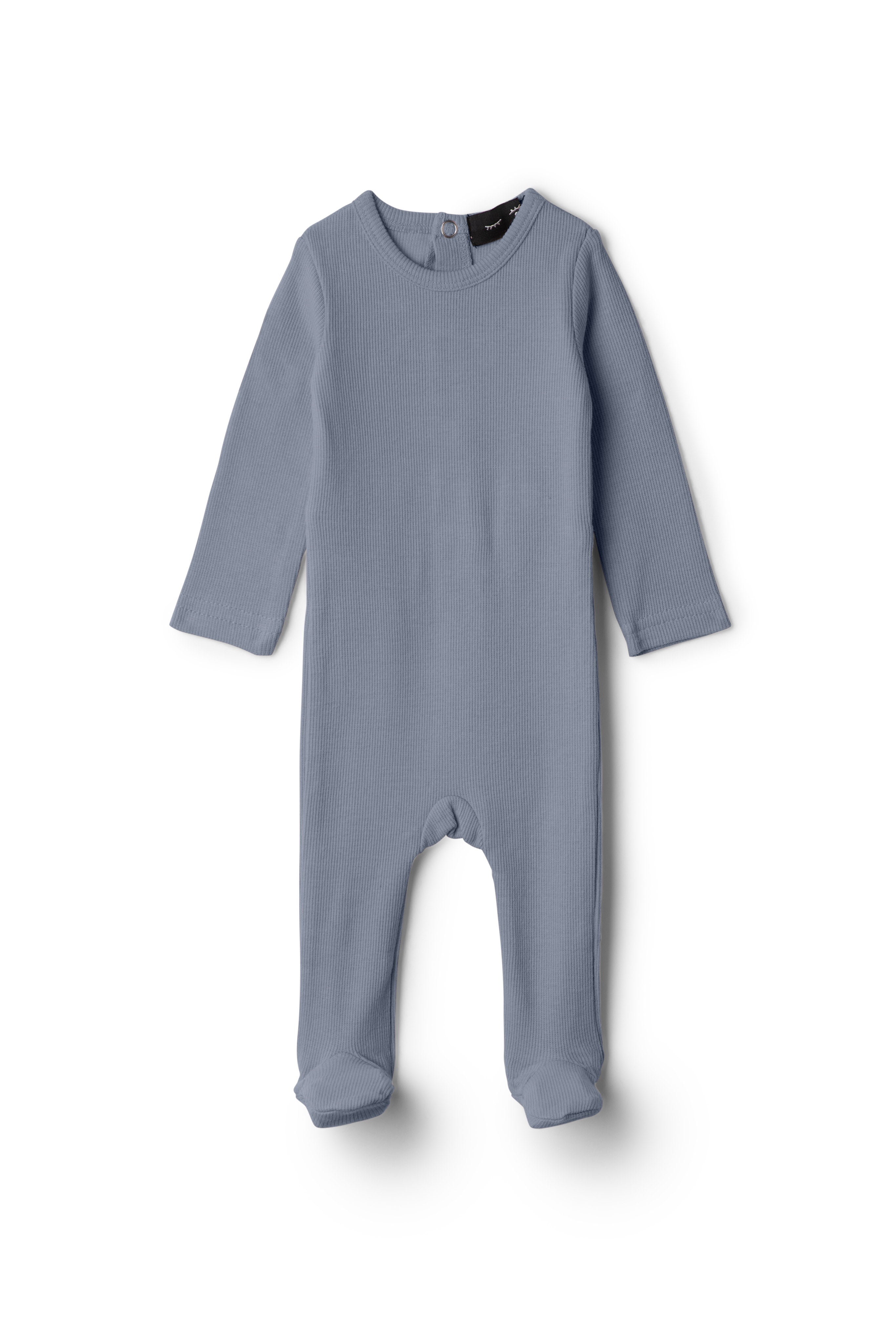 Soft Rib Onesie in Grey Blue by Peek a boo