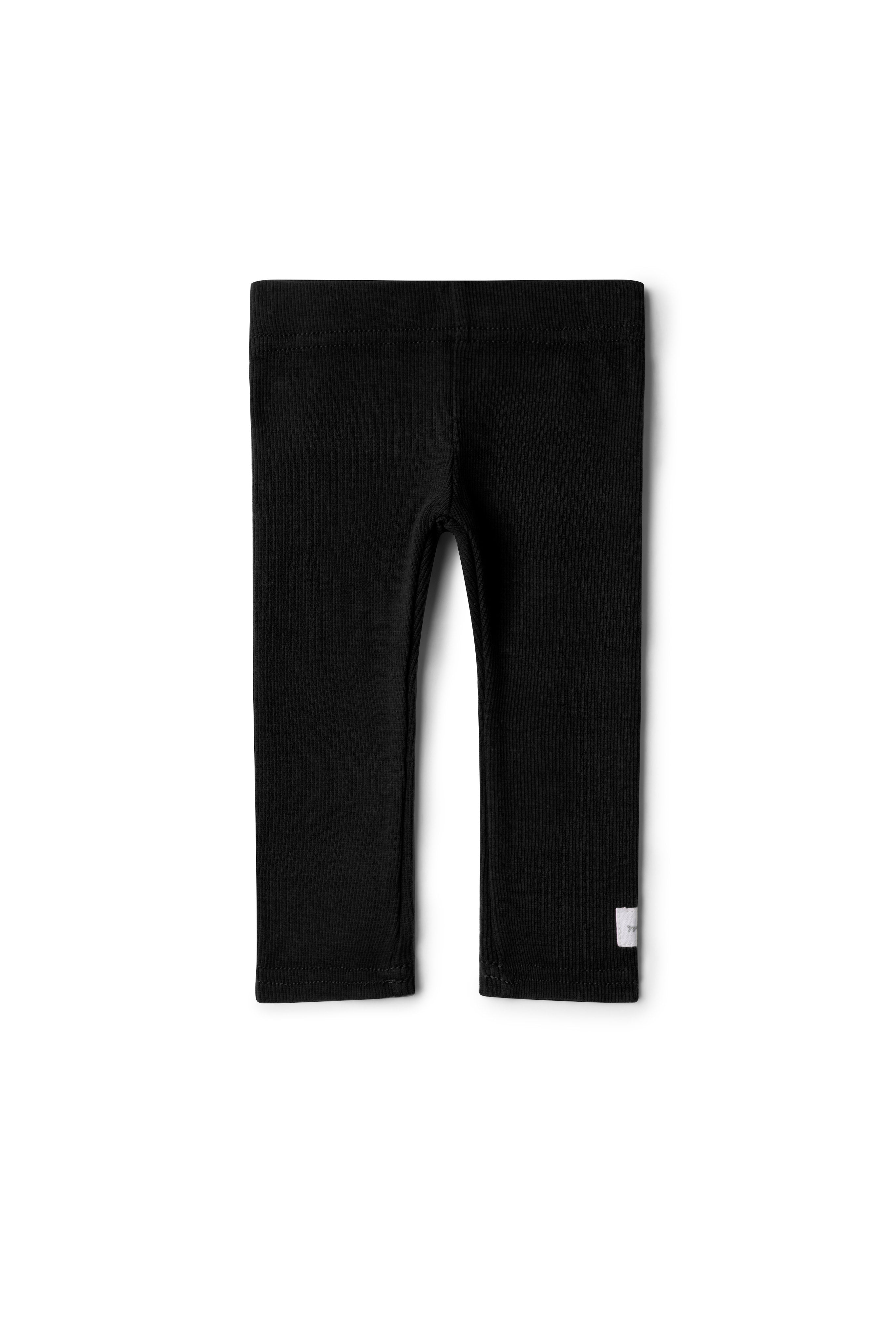 Soft Rib Leggings in Black by Peek a boo
