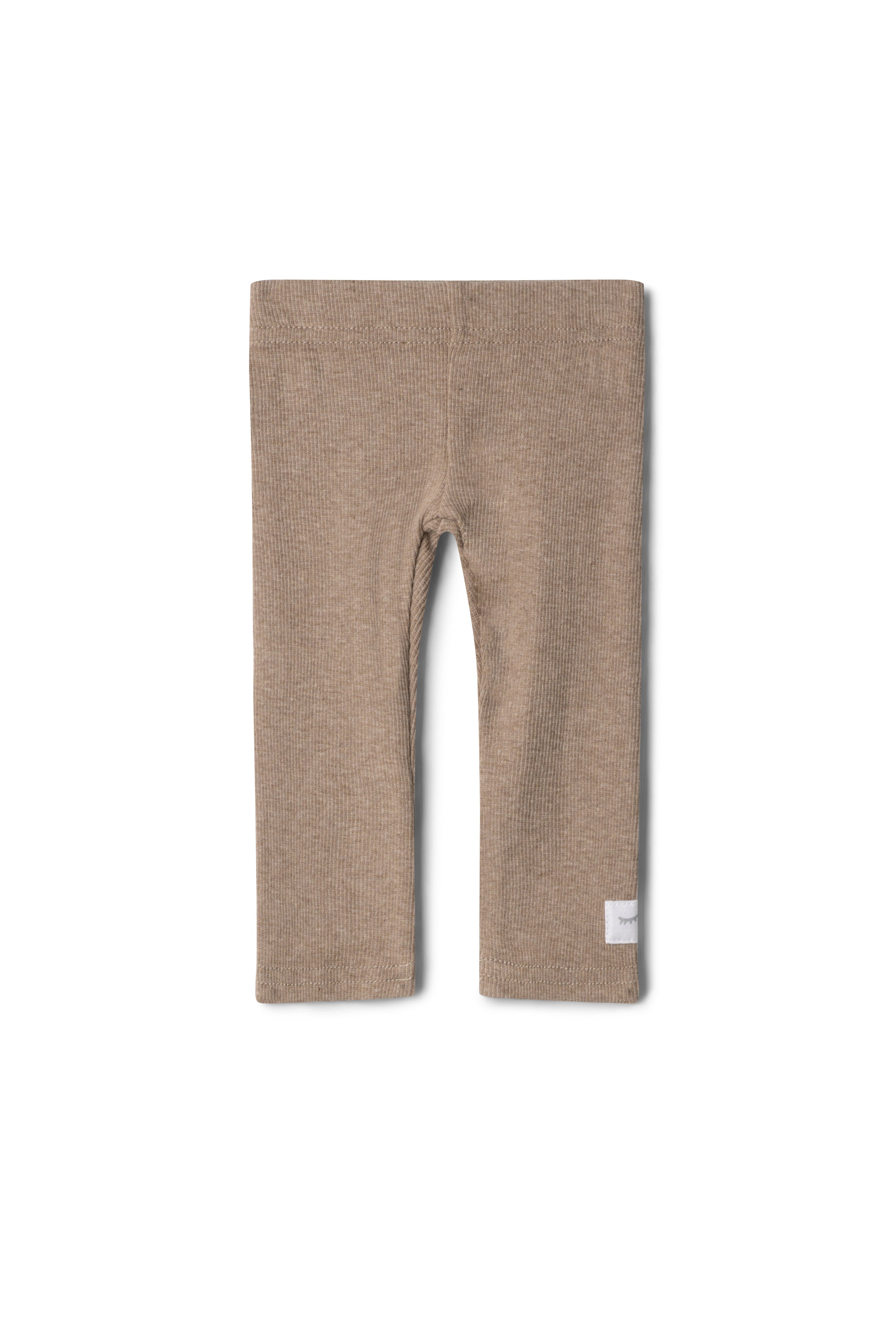 Soft Rib Leggings in Sand Mix by Peek a boo