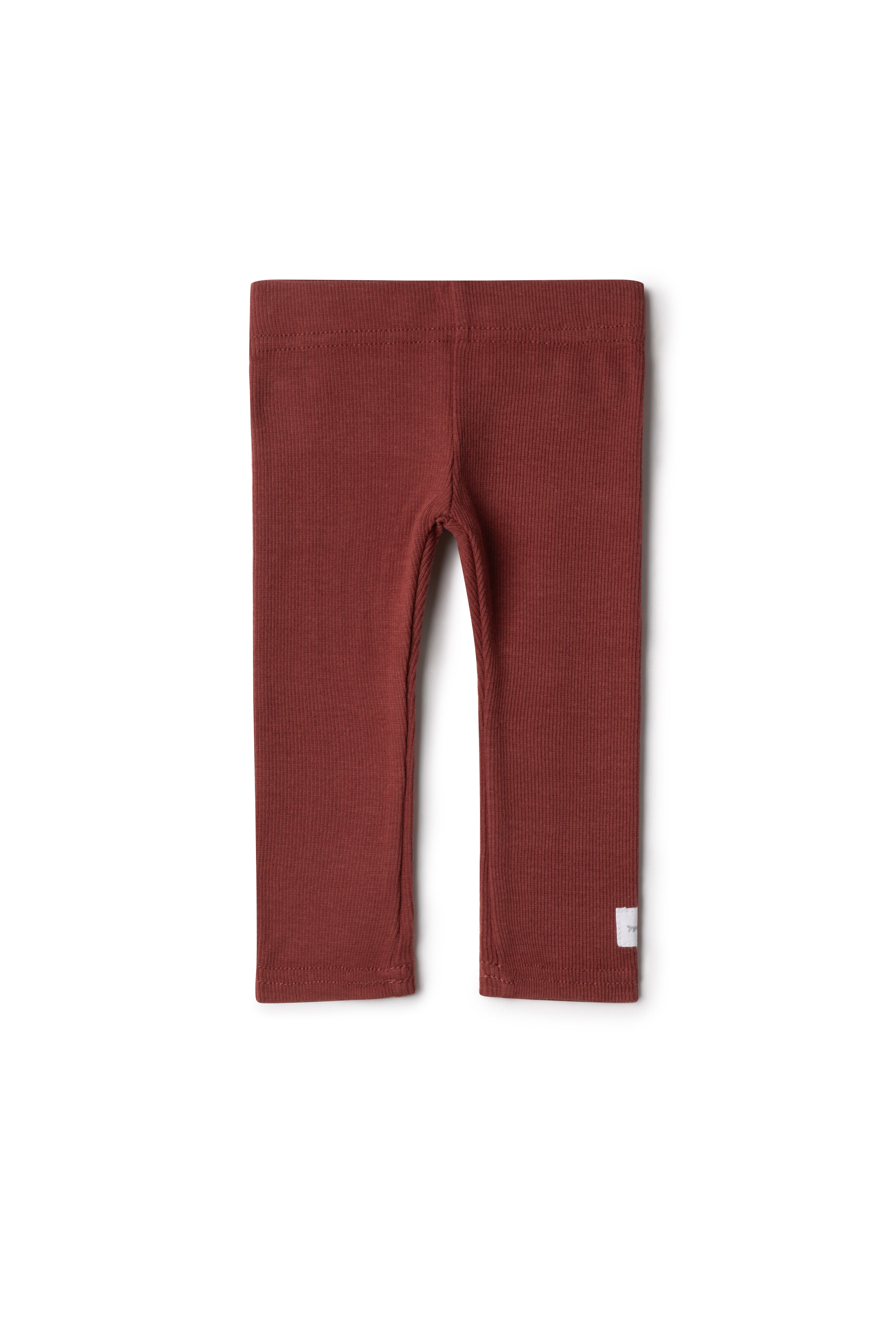 Soft Rib Leggings in Terracotta by Peek a boo