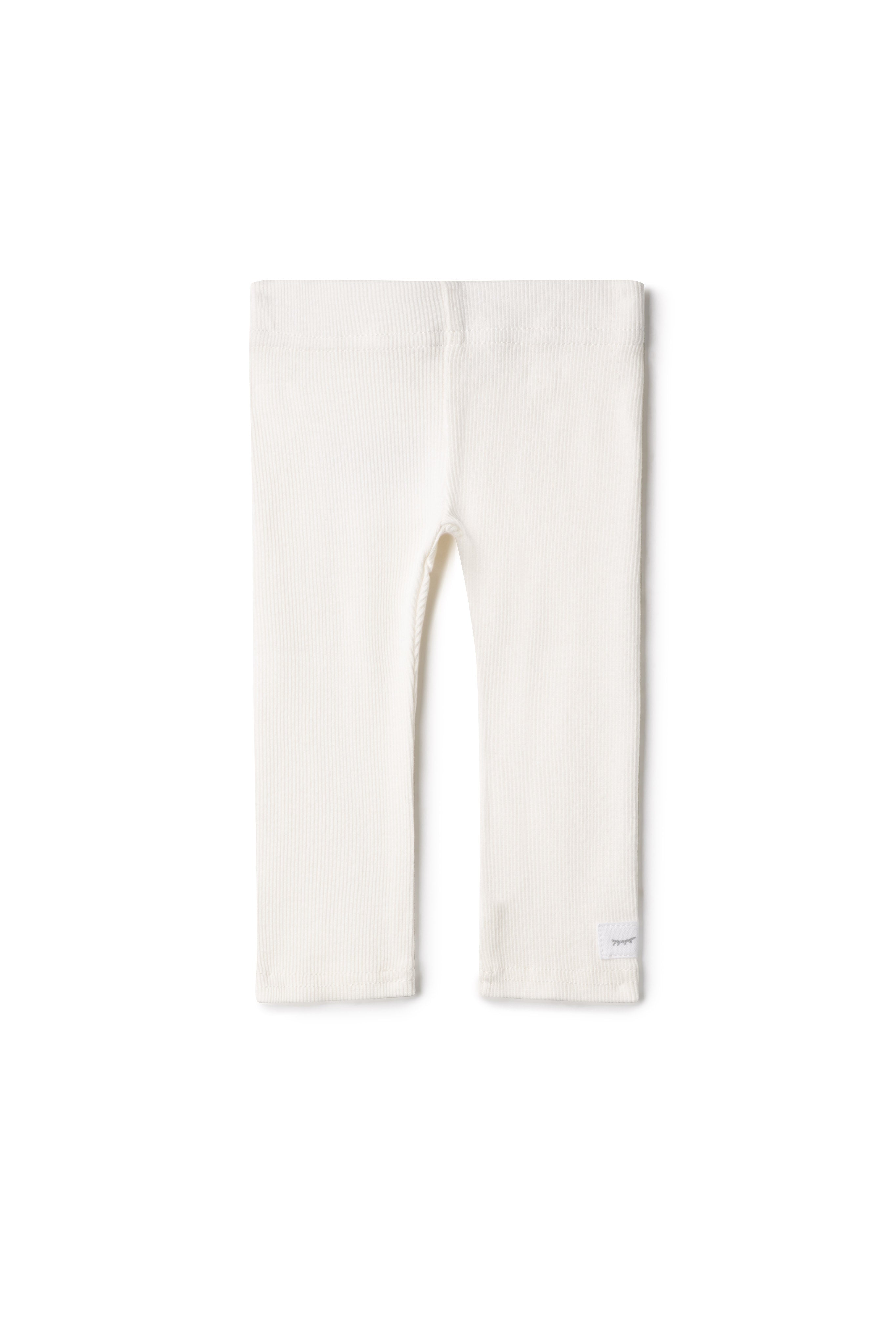 Soft Rib Leggings in White by Peek a boo