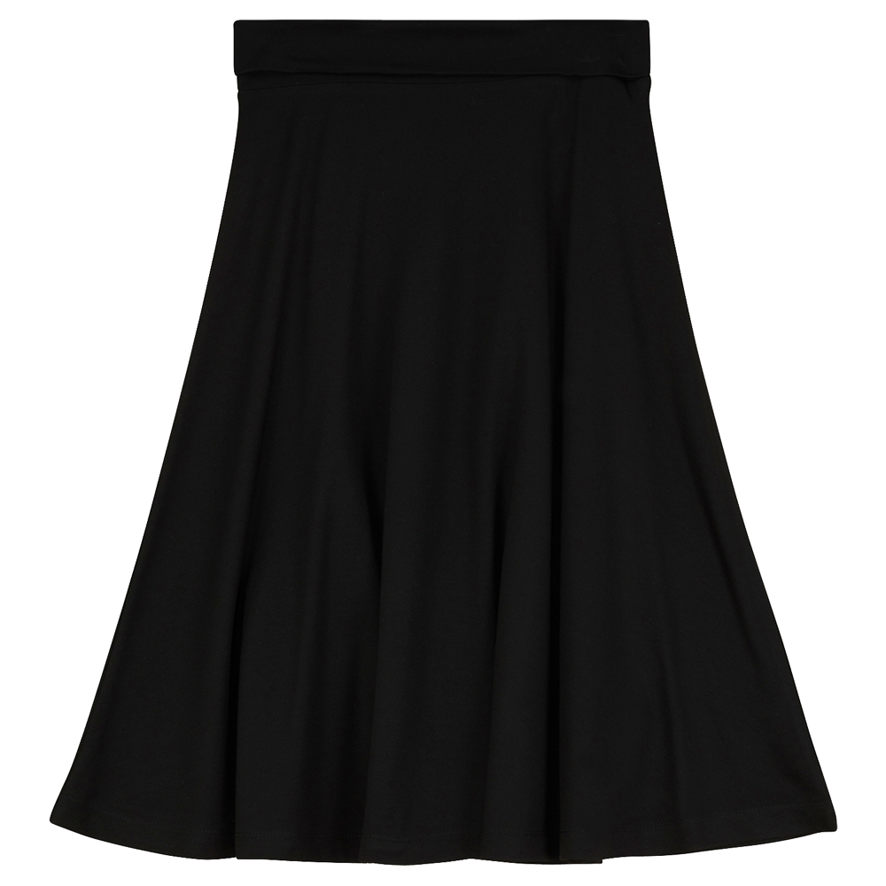Ponte Flare Skirt in Black by Ginger