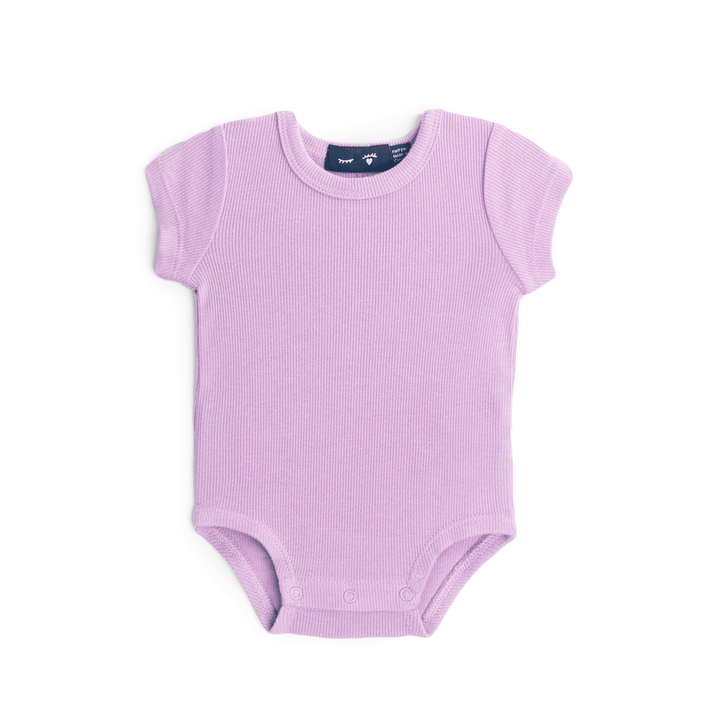 Rib Onesie Dark Lilac Baby Romper by {{ product_vemdor}}