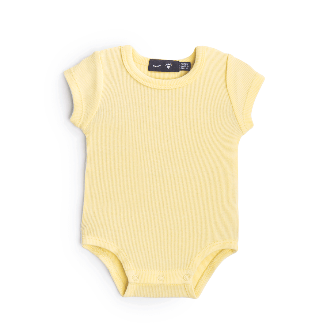 Rib Onesie Lemonade Baby Romper by {{ product_vemdor}}