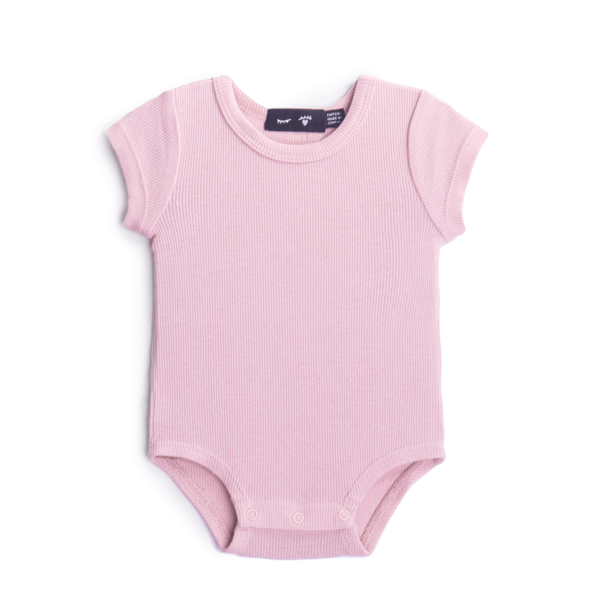 Rib Onesie in Light Pink by Peek a boo