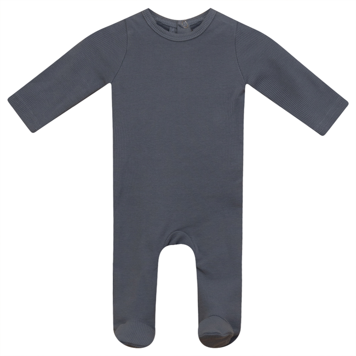 Rib Onesie Grey Blue Baby Romper by {{ product_vemdor}}