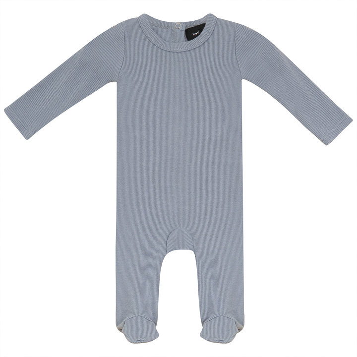 Rib Onesie Light Blue Baby Romper by {{ product_vemdor}}