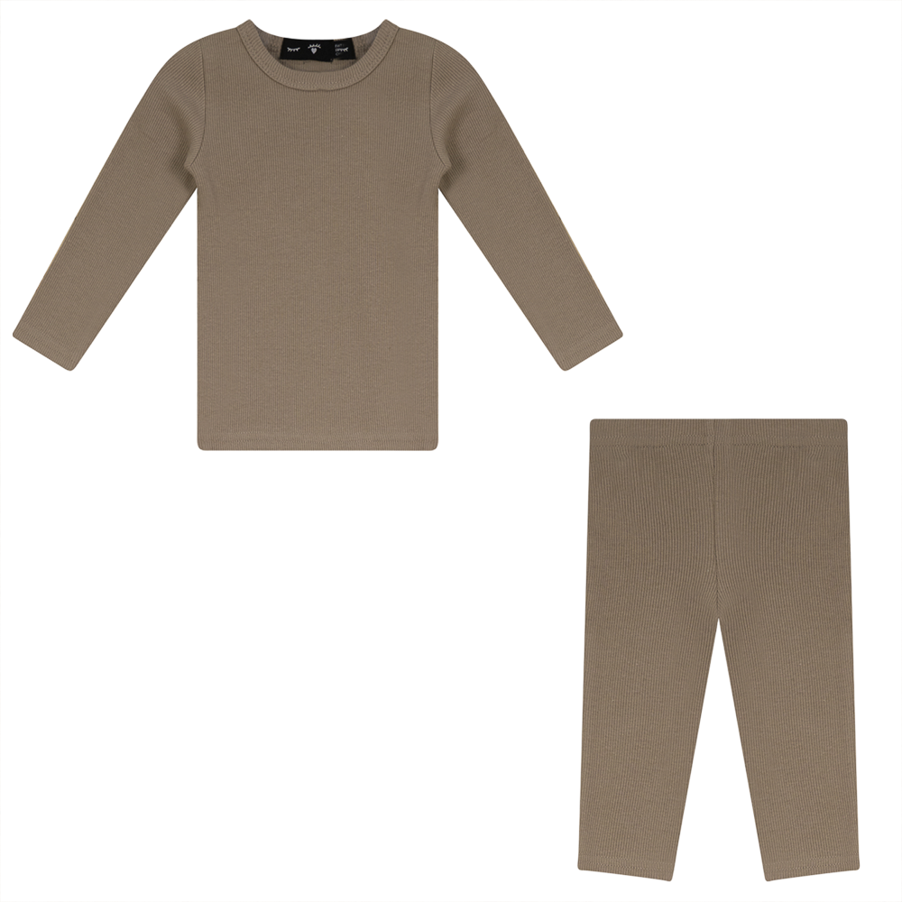 Rib 2 PC Set in Sand by Peek a boo