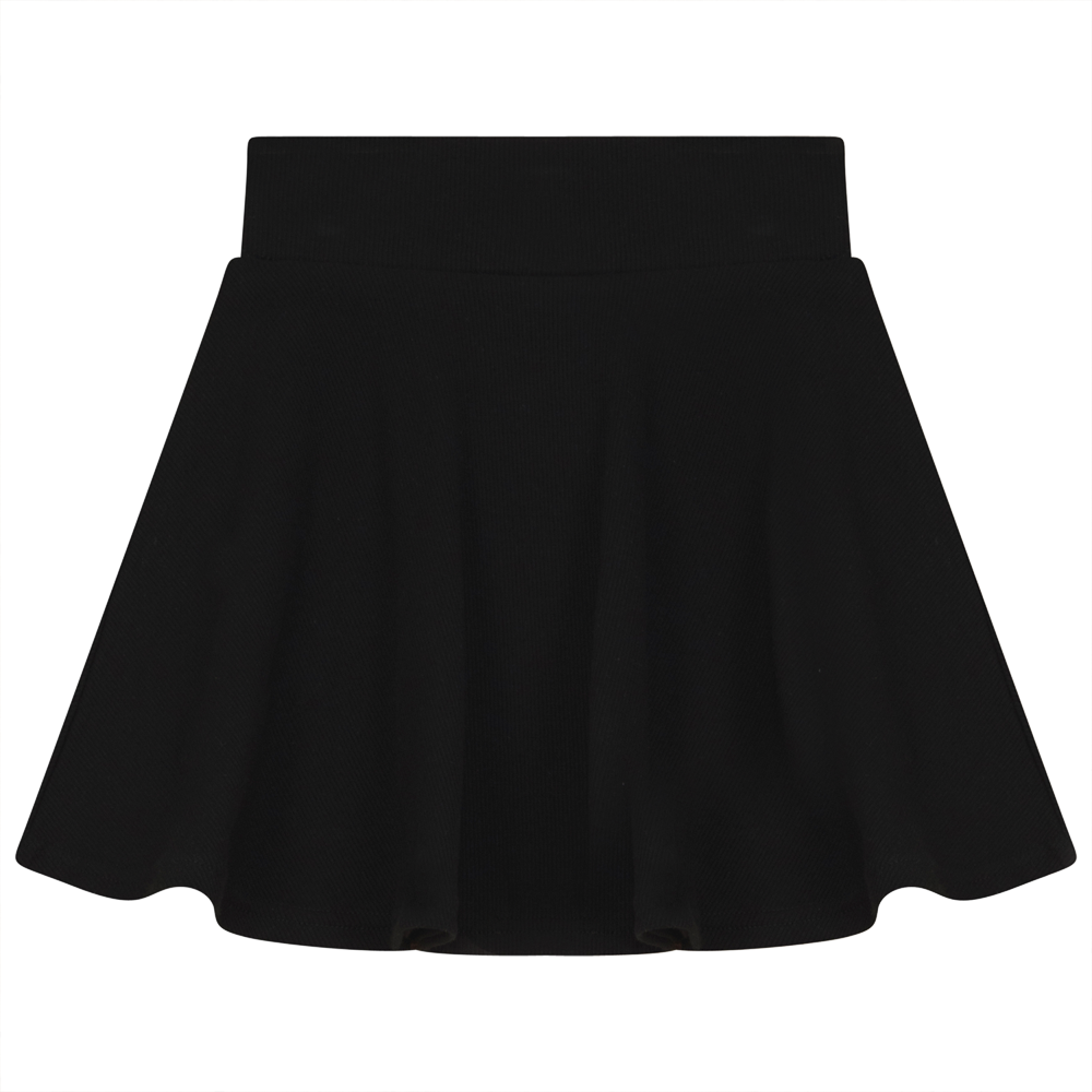 Rib Line Skirt in Black by Peek a boo
