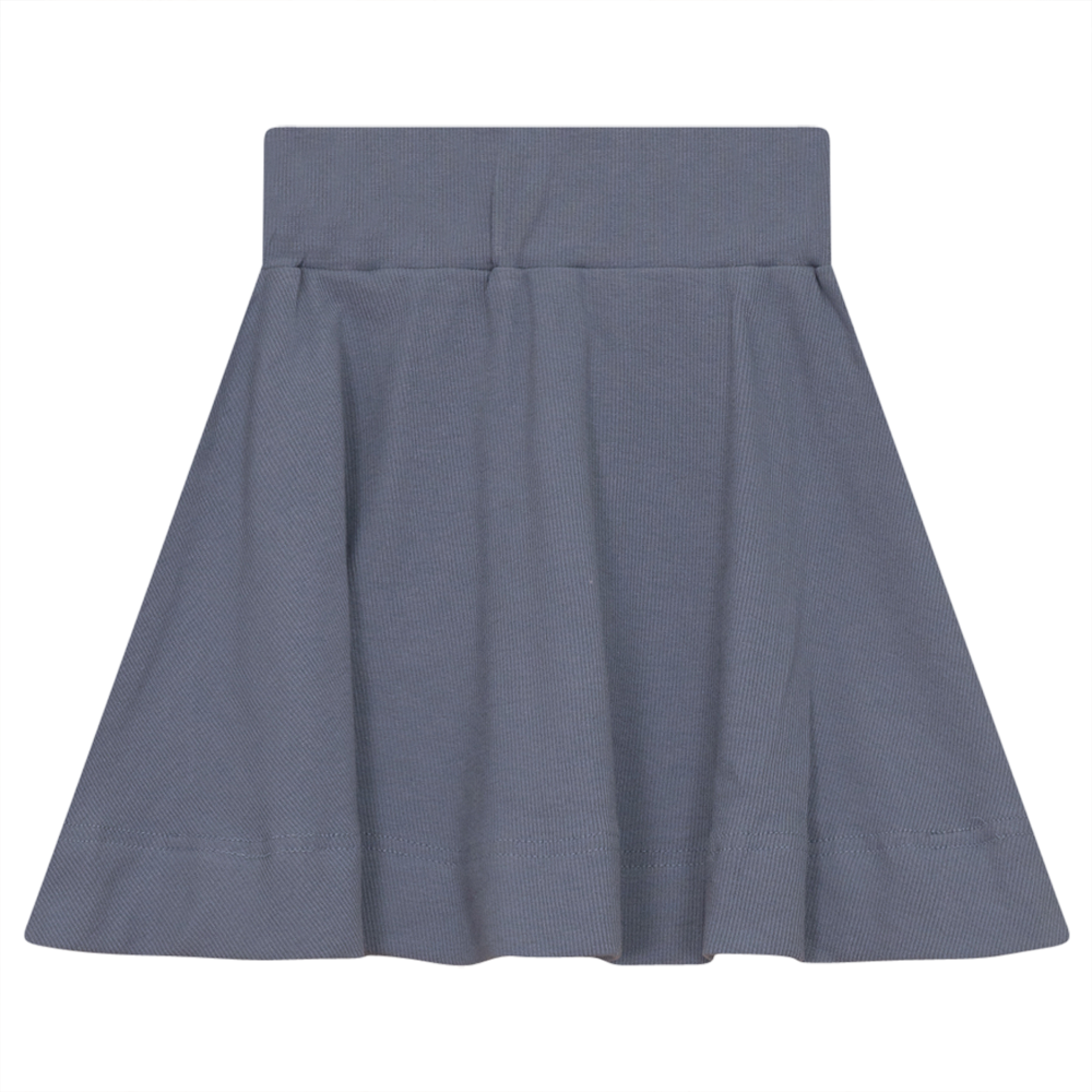 Rib Line Skirt in Grey Blue by Peek a boo
